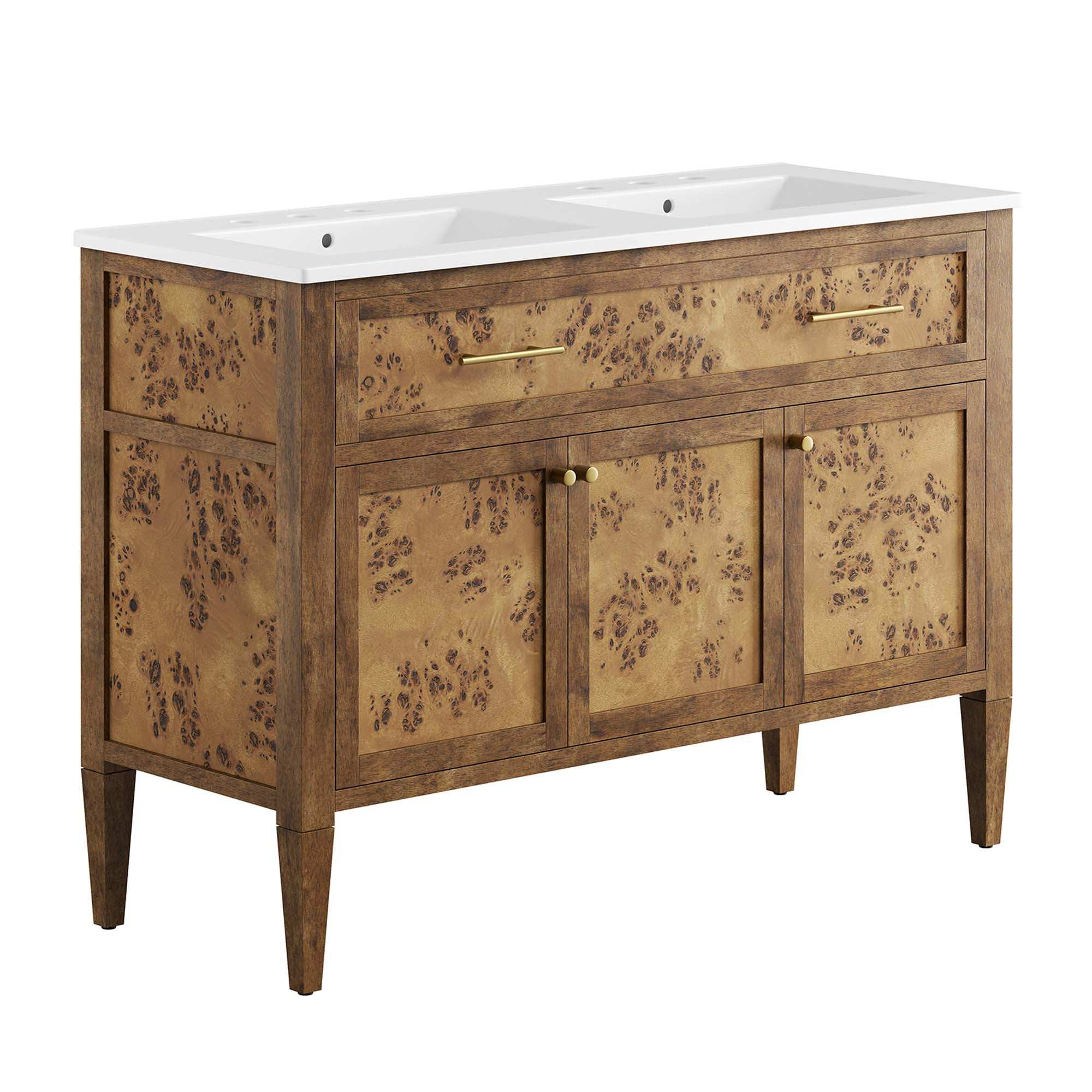 Elysian 48" Wood Double Sink Bathroom Vanity by Modway - Best Buy Furniture