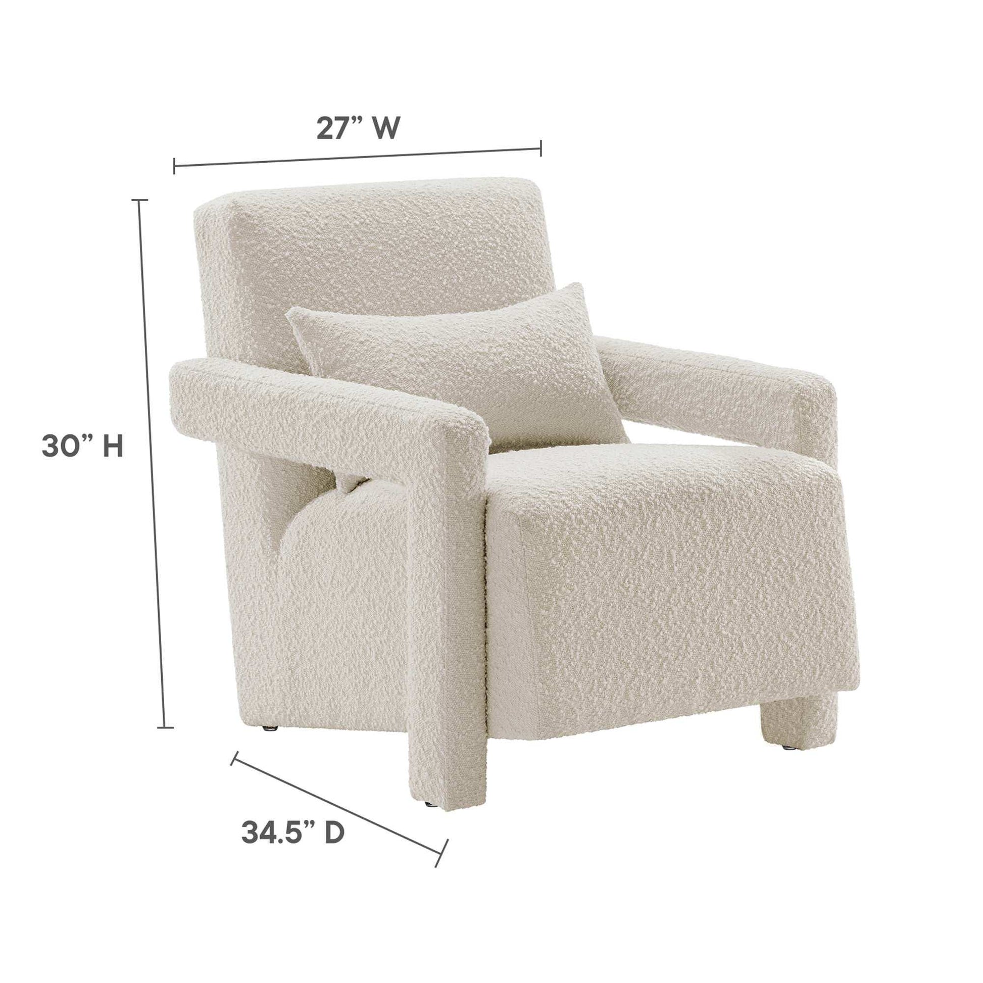 Mirage Boucle Upholstered Armchair by Modway - Best Buy Furniture