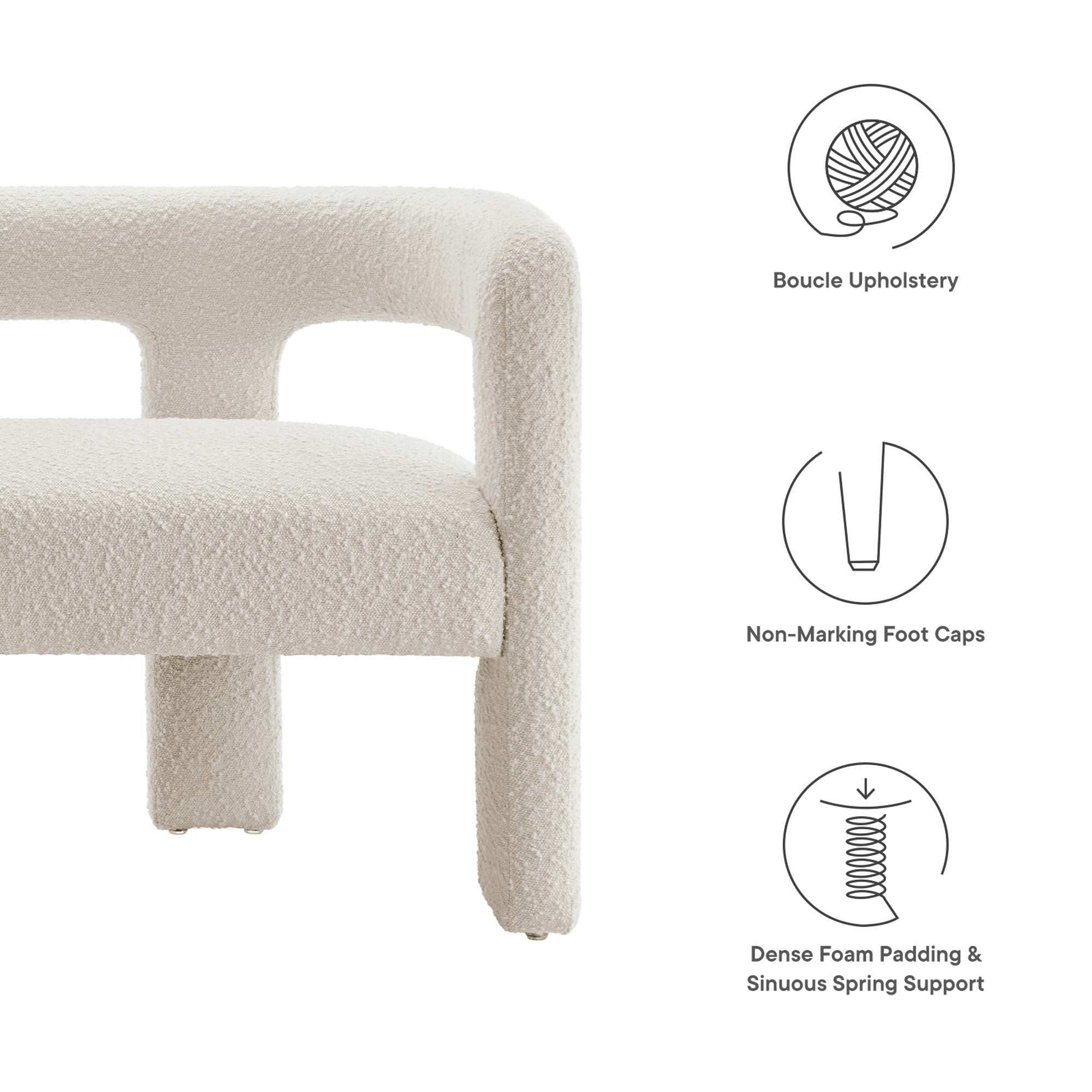 Kayla Boucle Upholstered Loveseat by Modway - Best Buy Furniture