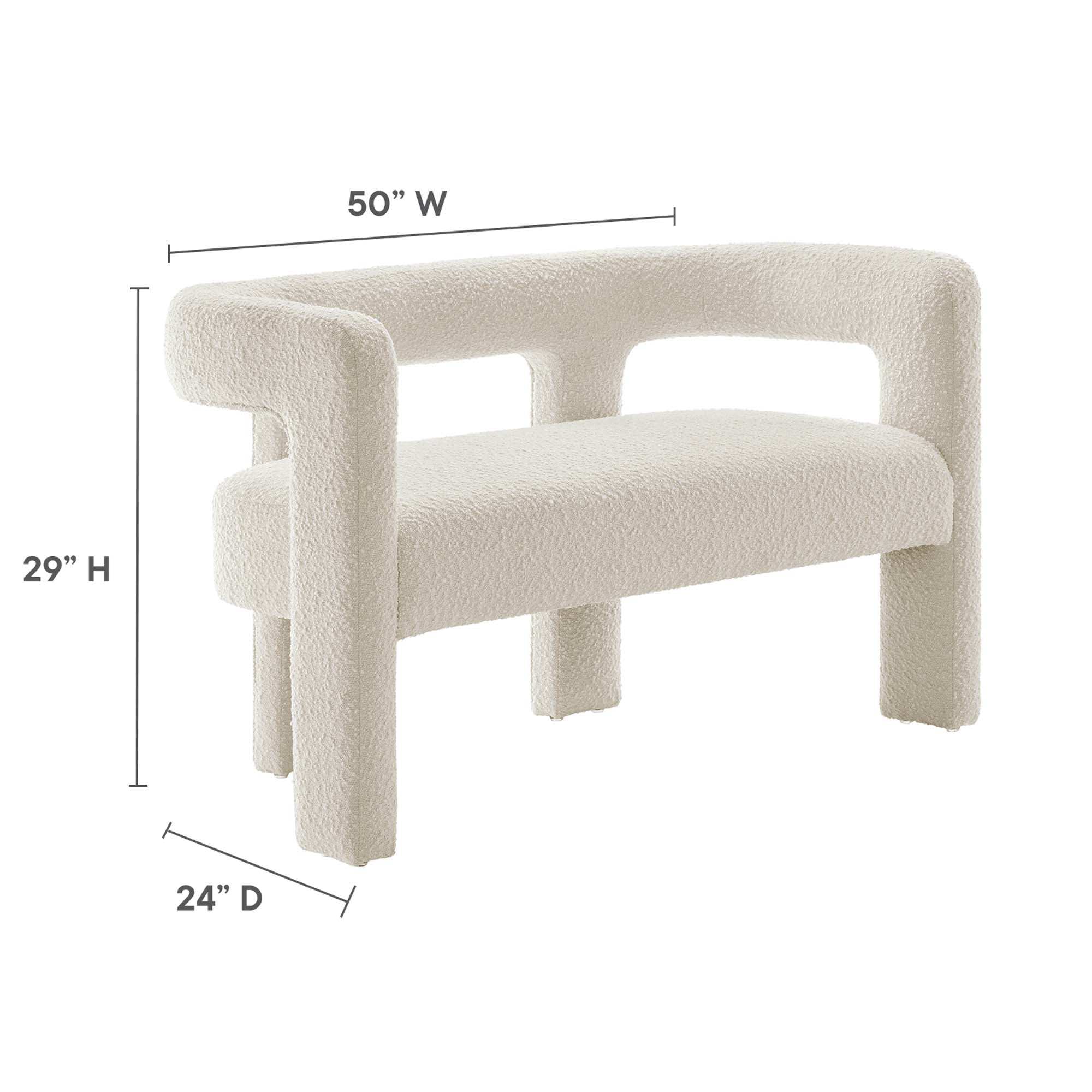 Kayla Boucle Upholstered Loveseat by Modway - Best Buy Furniture