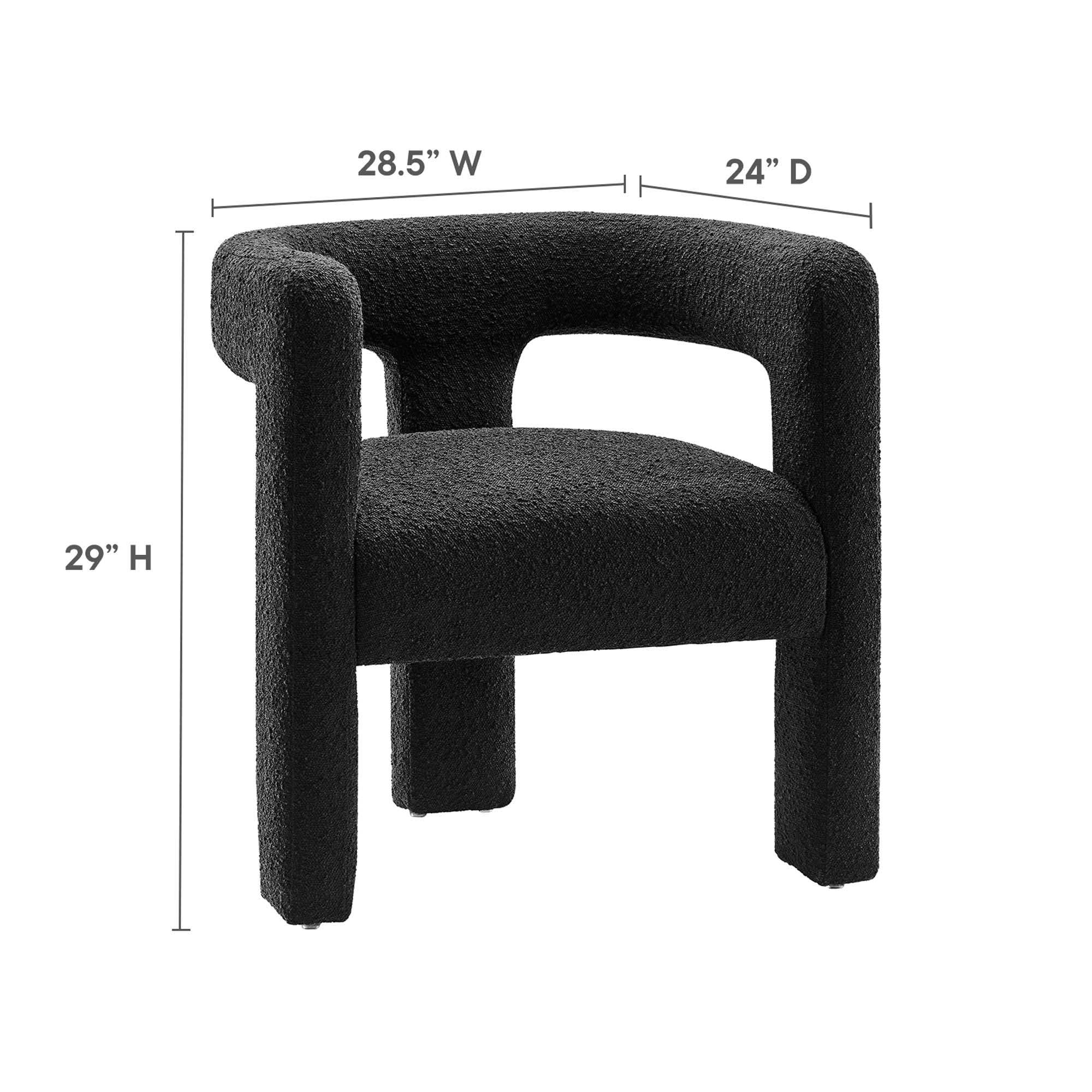 Kayla Boucle Upholstered Armchair by Modway - Best Buy Furniture