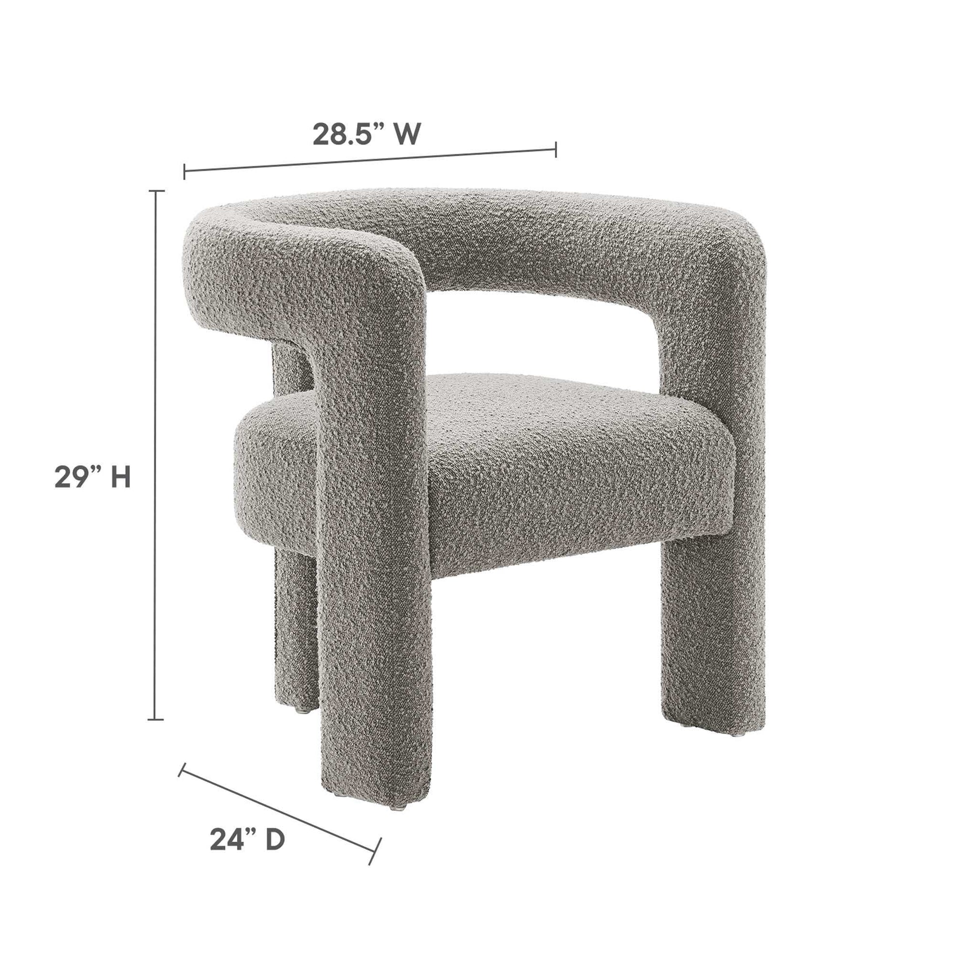 Kayla Boucle Upholstered Armchair by Modway - Best Buy Furniture