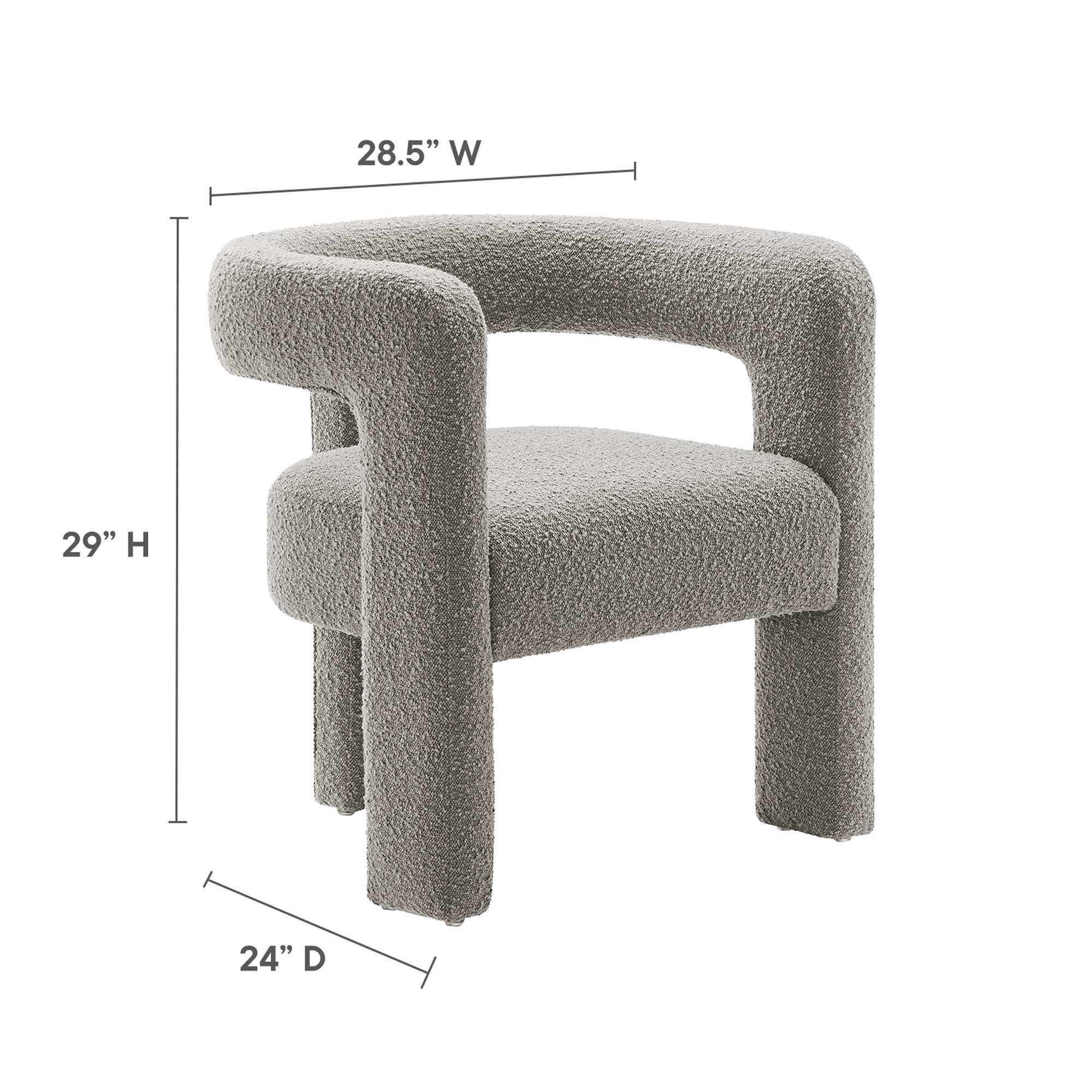 Kayla Boucle Upholstered Armchair by Modway - Best Buy Furniture