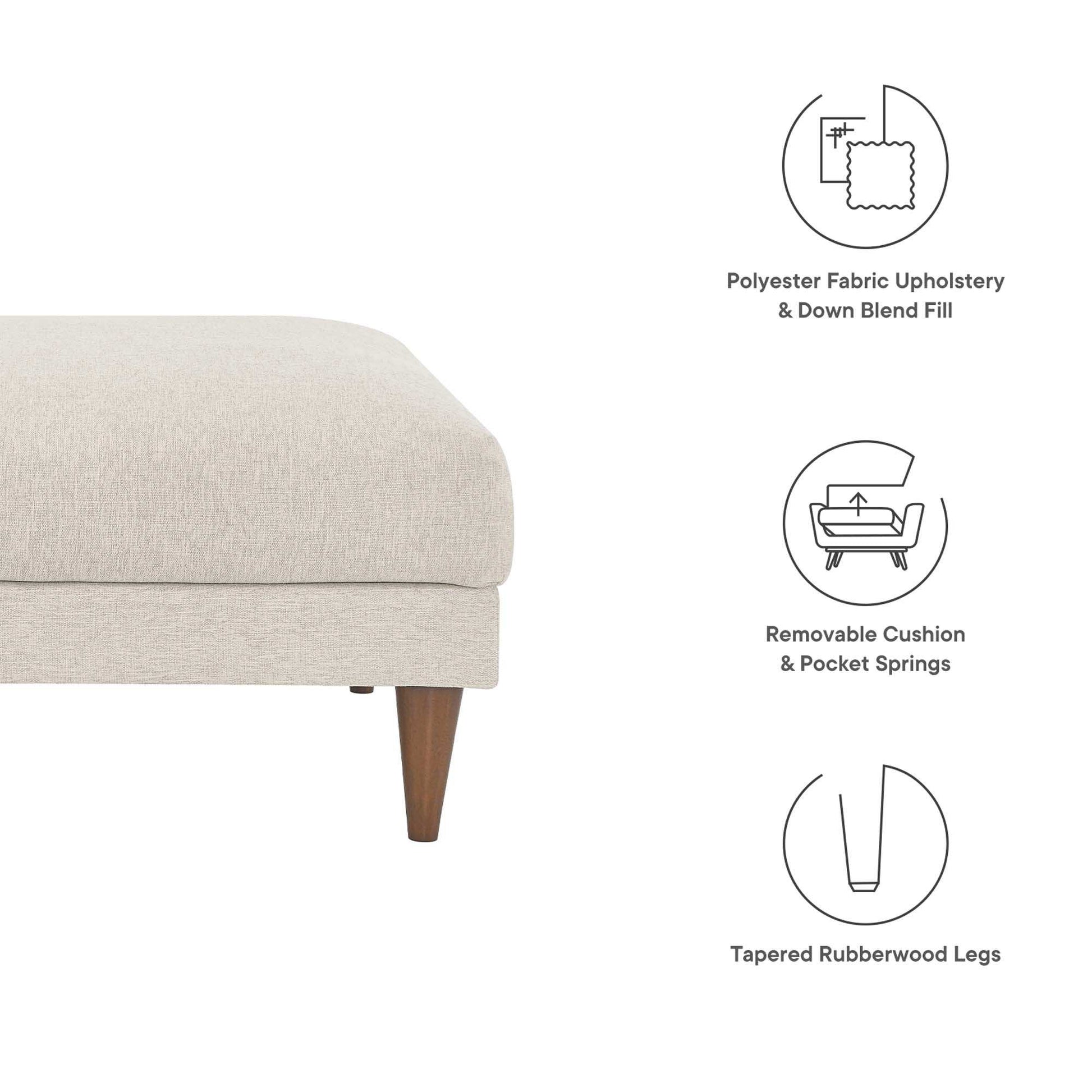 Zoya Down Filled Overstuffed Ottoman by Modway - Best Buy Furniture