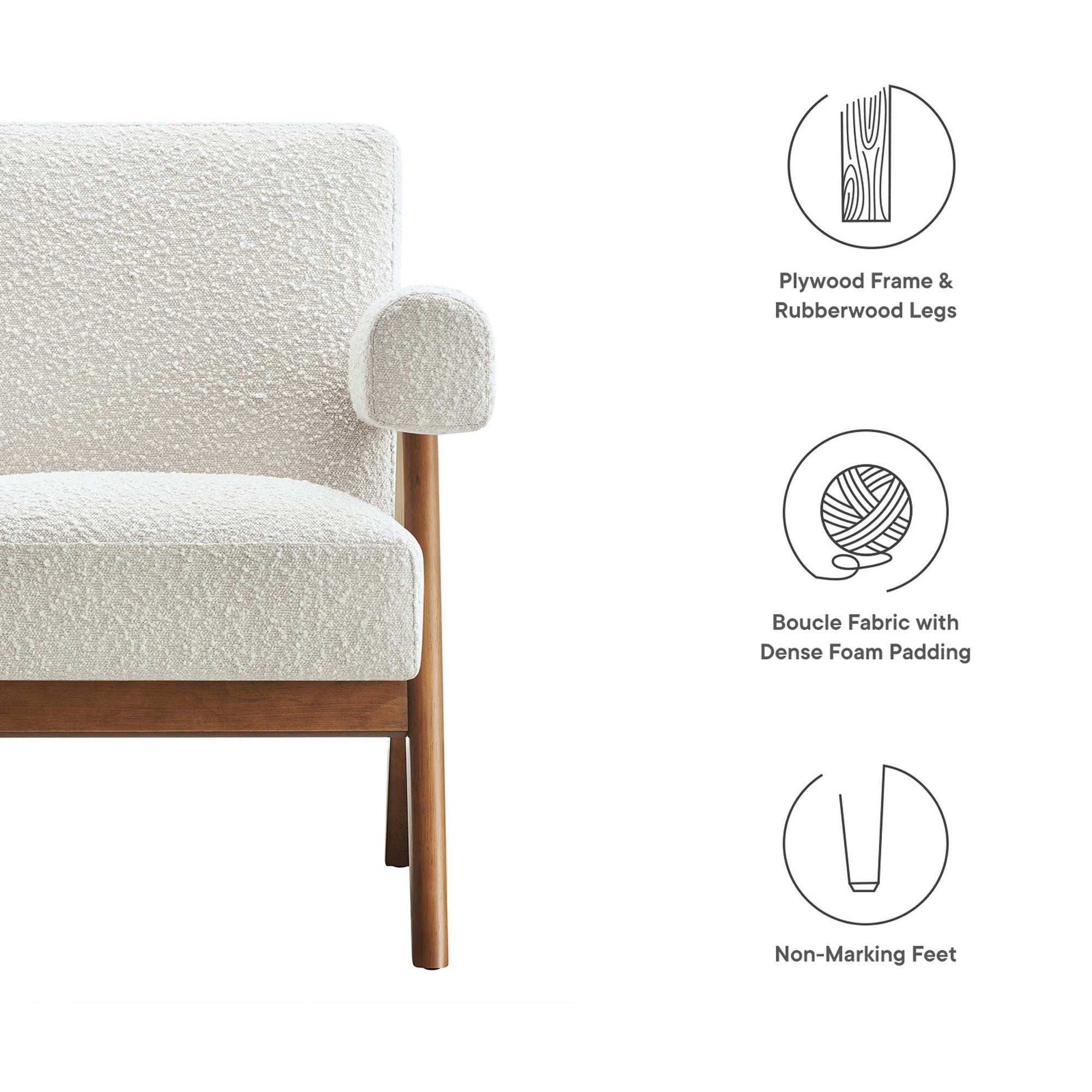 Lyra Boucle Fabric Armchair by Modway - Best Buy Furniture