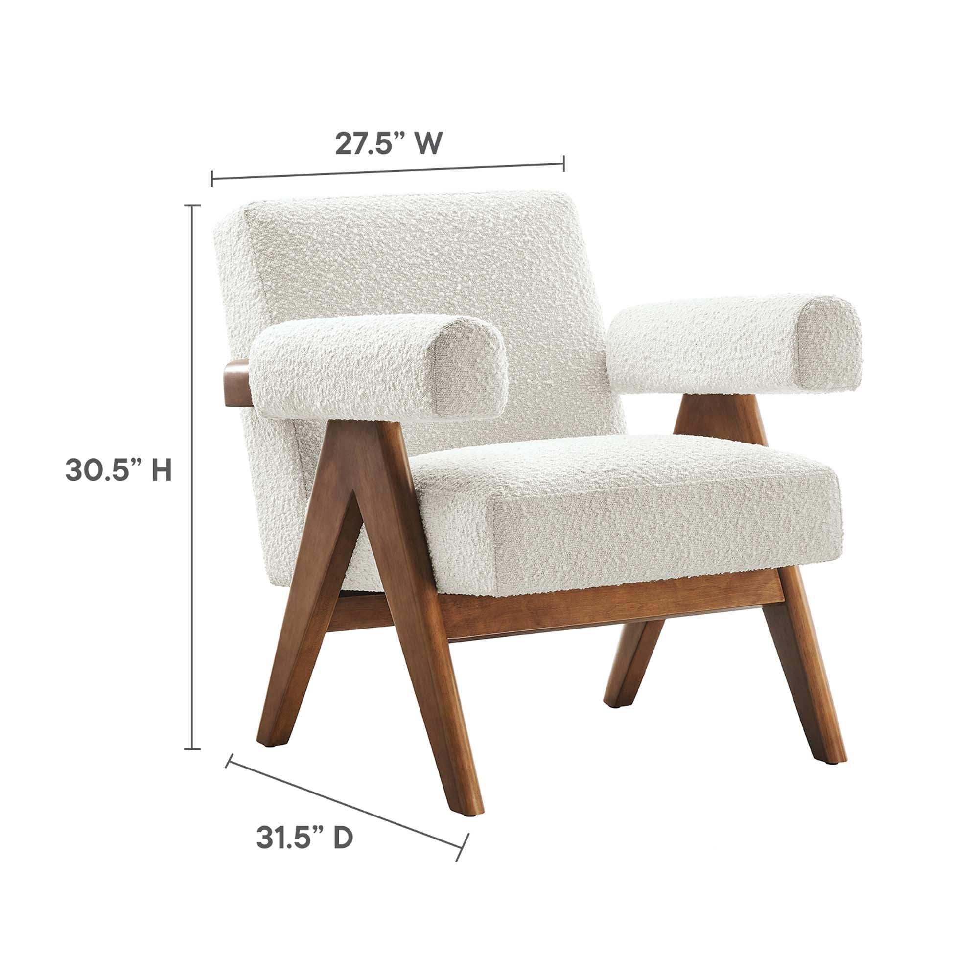 Lyra Boucle Fabric Armchair by Modway - Best Buy Furniture