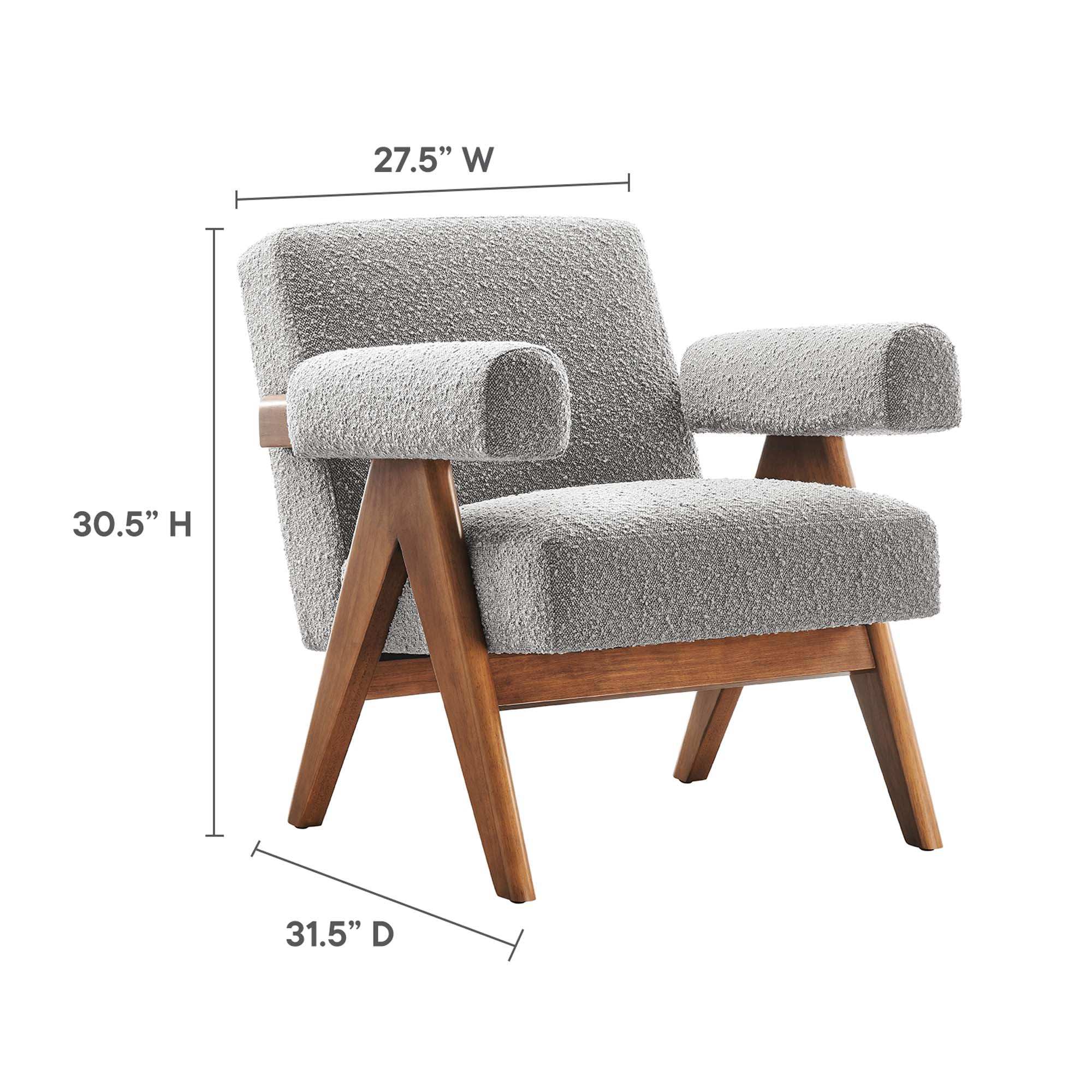 Lyra Boucle Fabric Armchair by Modway - Best Buy Furniture