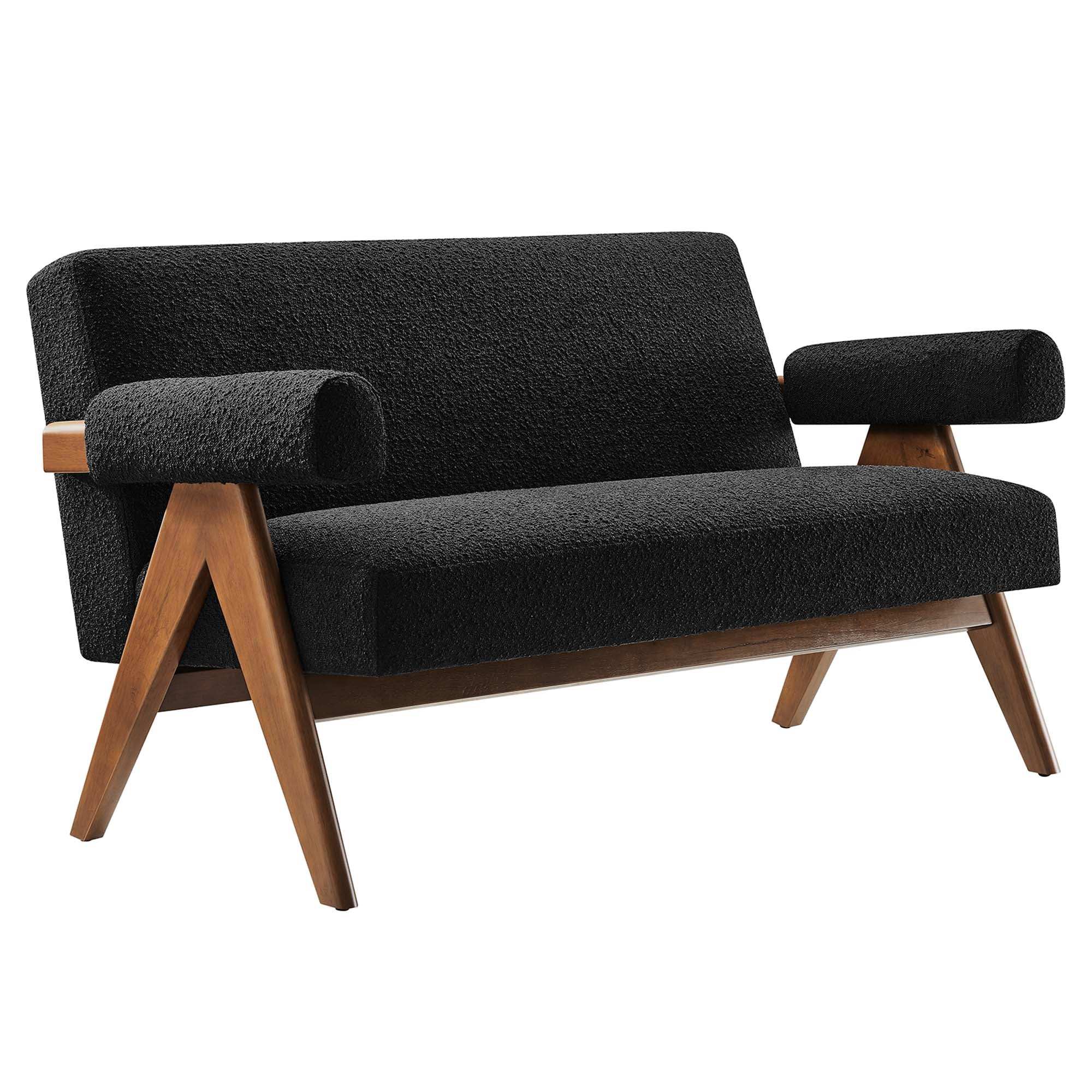 Lyra Boucle Fabric Loveseat by Modway - Best Buy Furniture