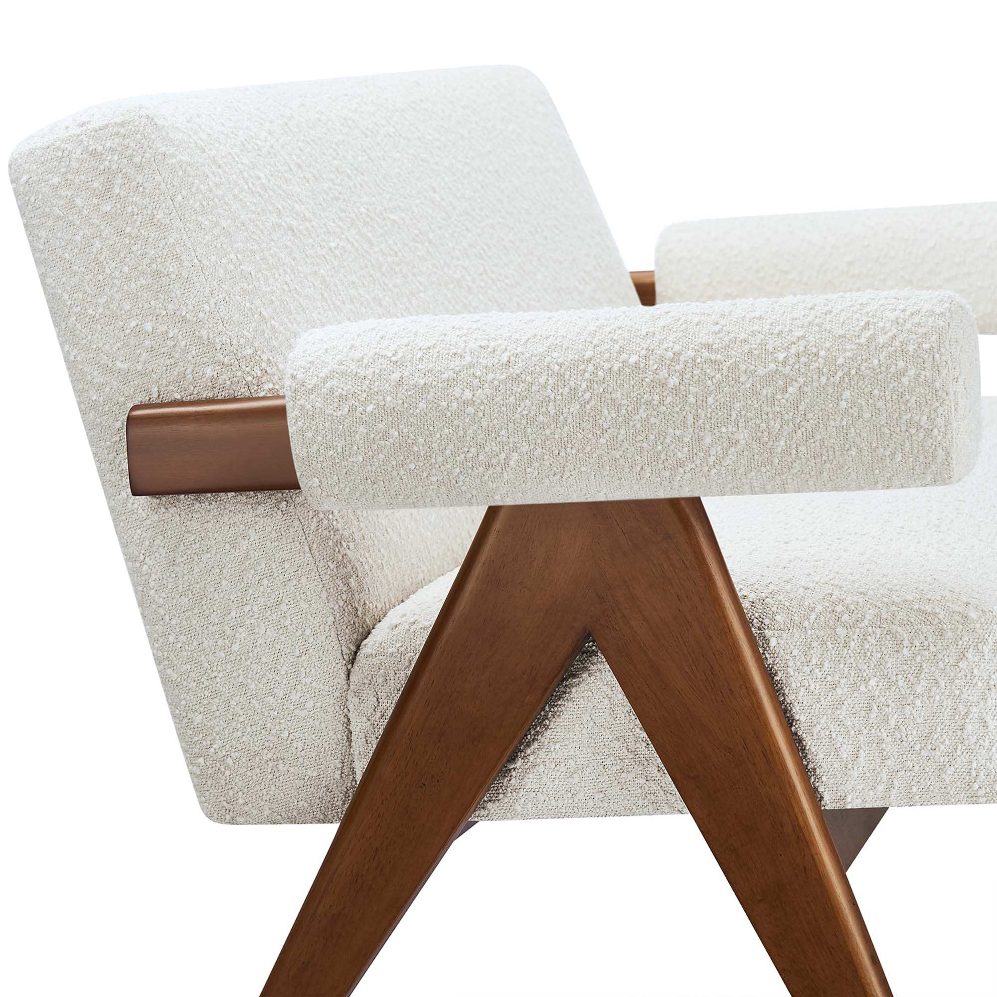 Lyra Boucle Fabric Loveseat by Modway - Best Buy Furniture