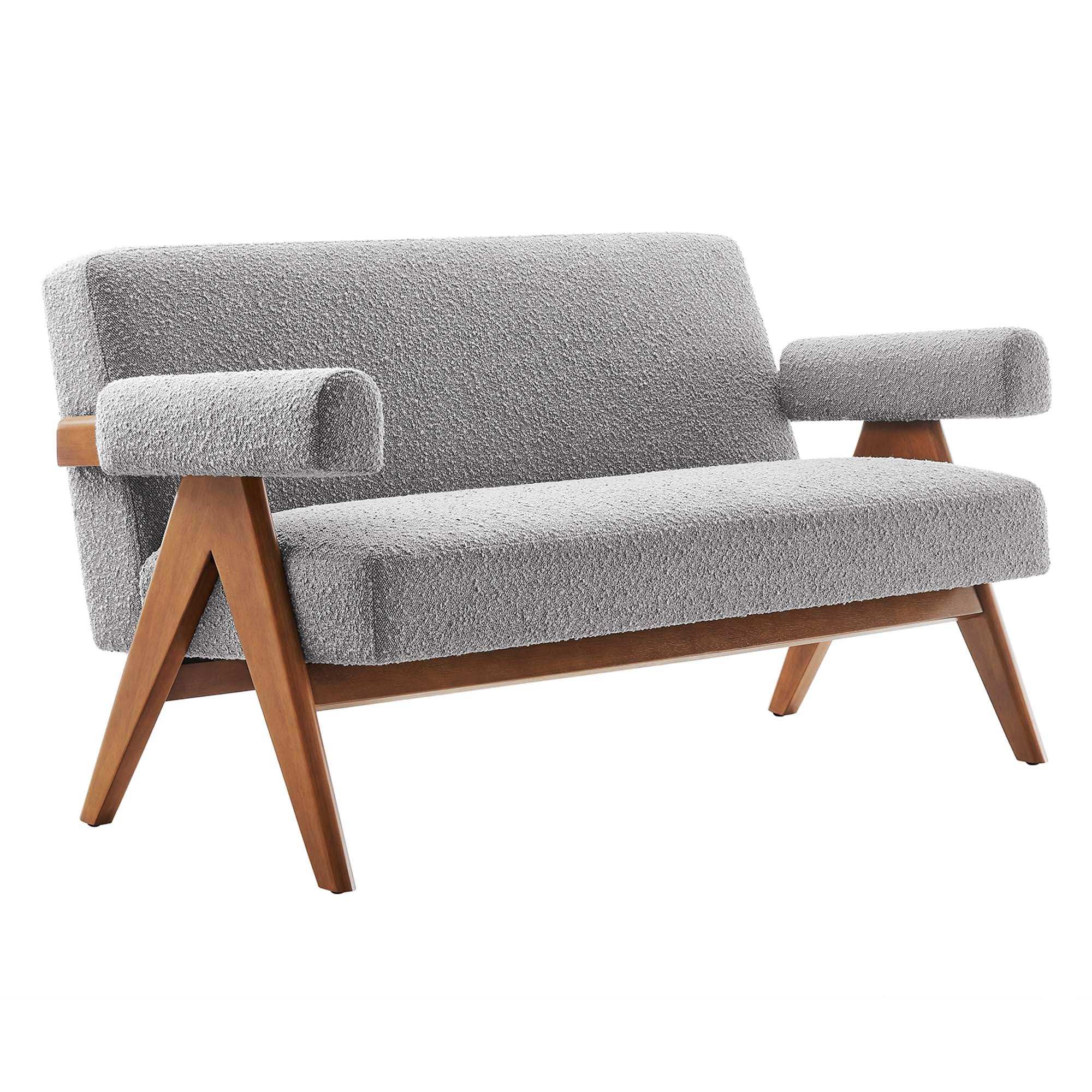 Lyra Boucle Fabric Loveseat by Modway - Best Buy Furniture