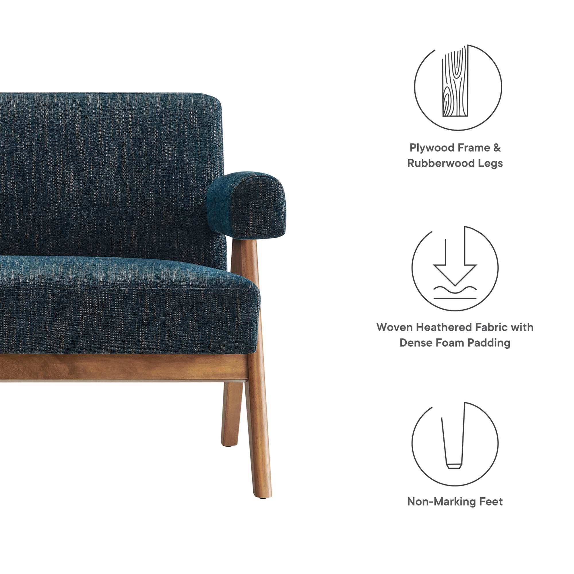 Lyra Fabric Loveseat by Modway - Best Buy Furniture