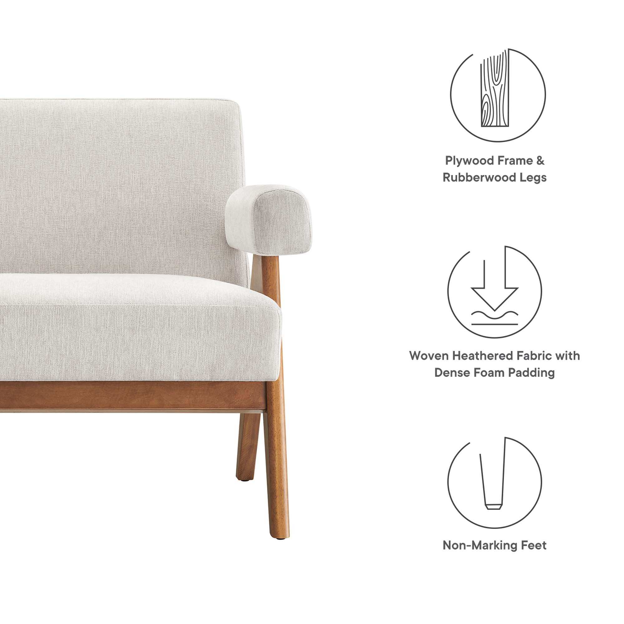 Lyra Fabric Loveseat by Modway - Best Buy Furniture
