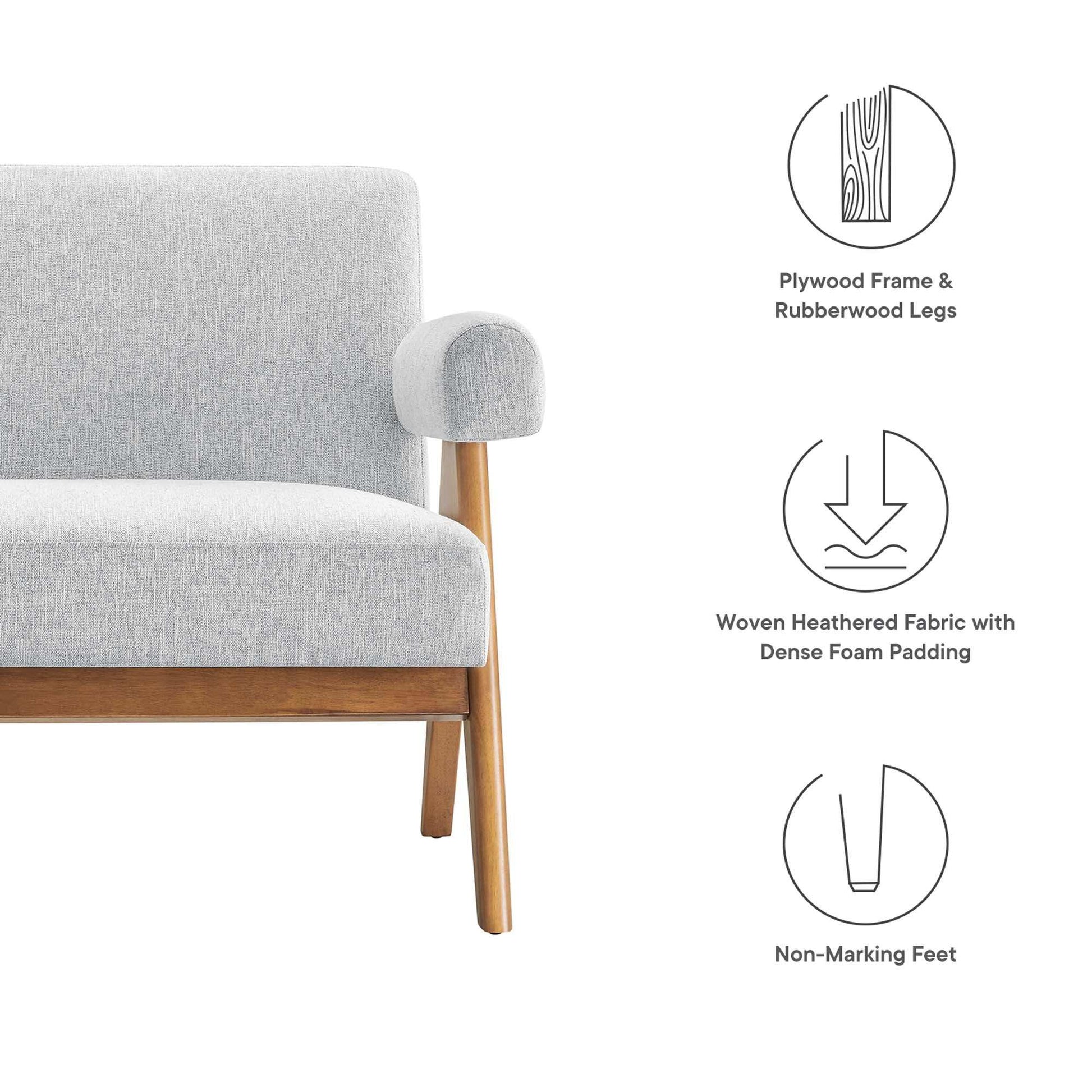 Lyra Fabric Loveseat by Modway - Best Buy Furniture