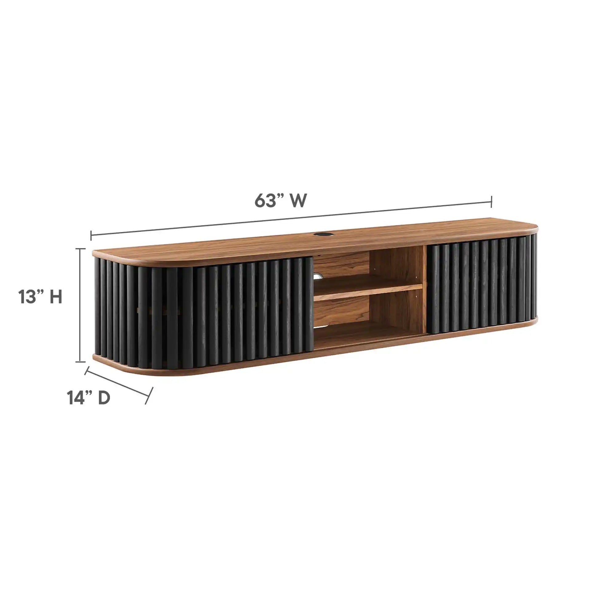 Fortitude 63" Wall-Mounted TV Stand by Modway - Best Buy Furniture