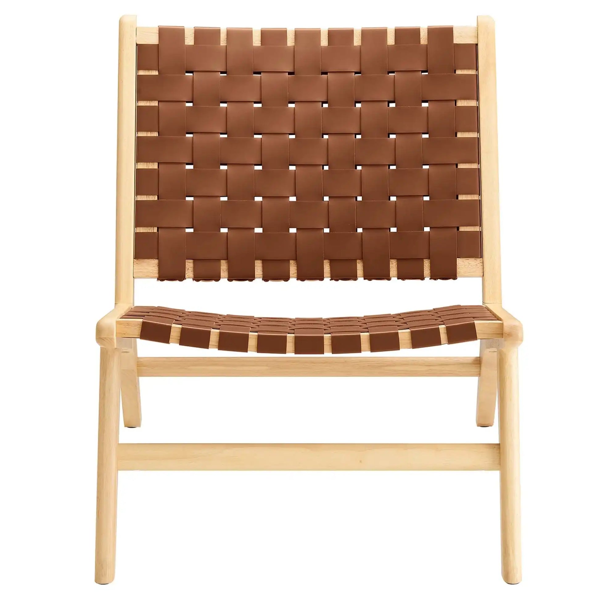Saoirse Leather Wood Accent Lounge Chair by Modway - Best Buy Furniture