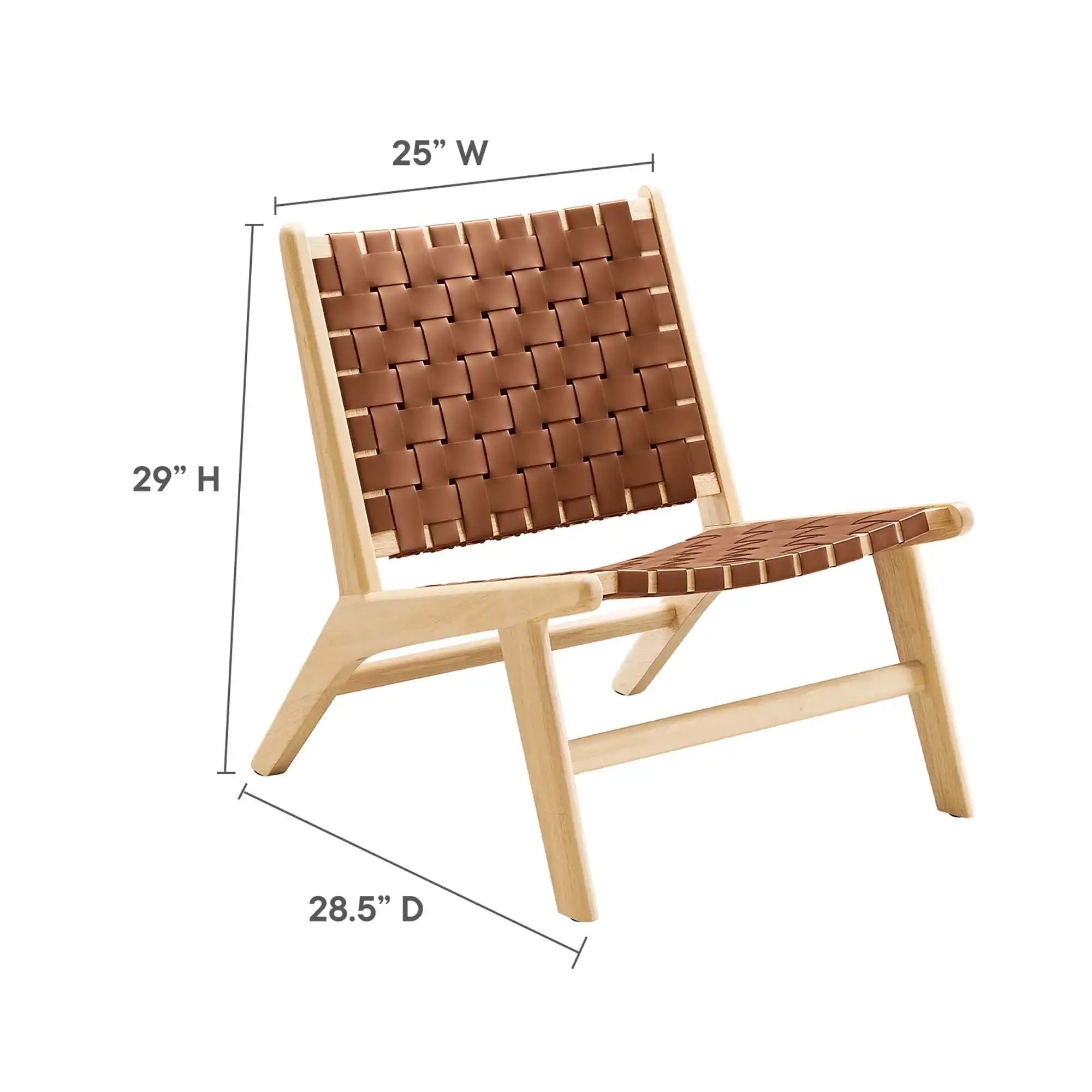Saoirse Leather Wood Accent Lounge Chair by Modway - Best Buy Furniture