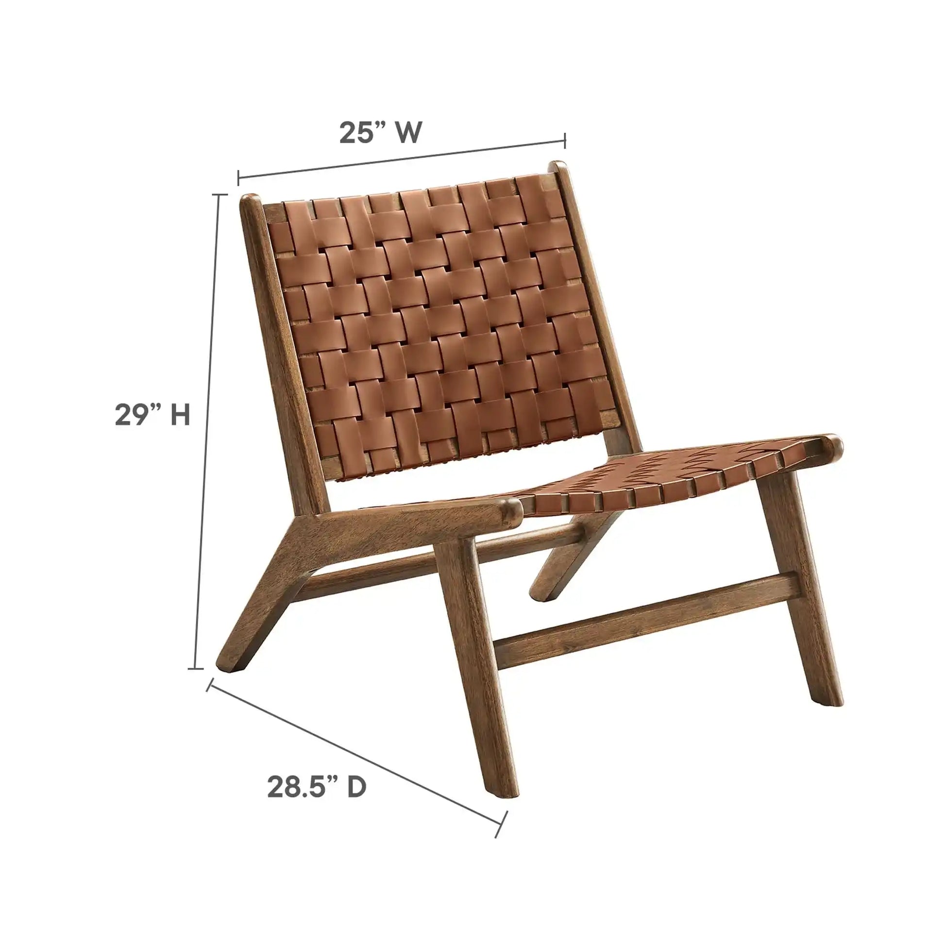 Saoirse Leather Wood Accent Lounge Chair by Modway - Best Buy Furniture