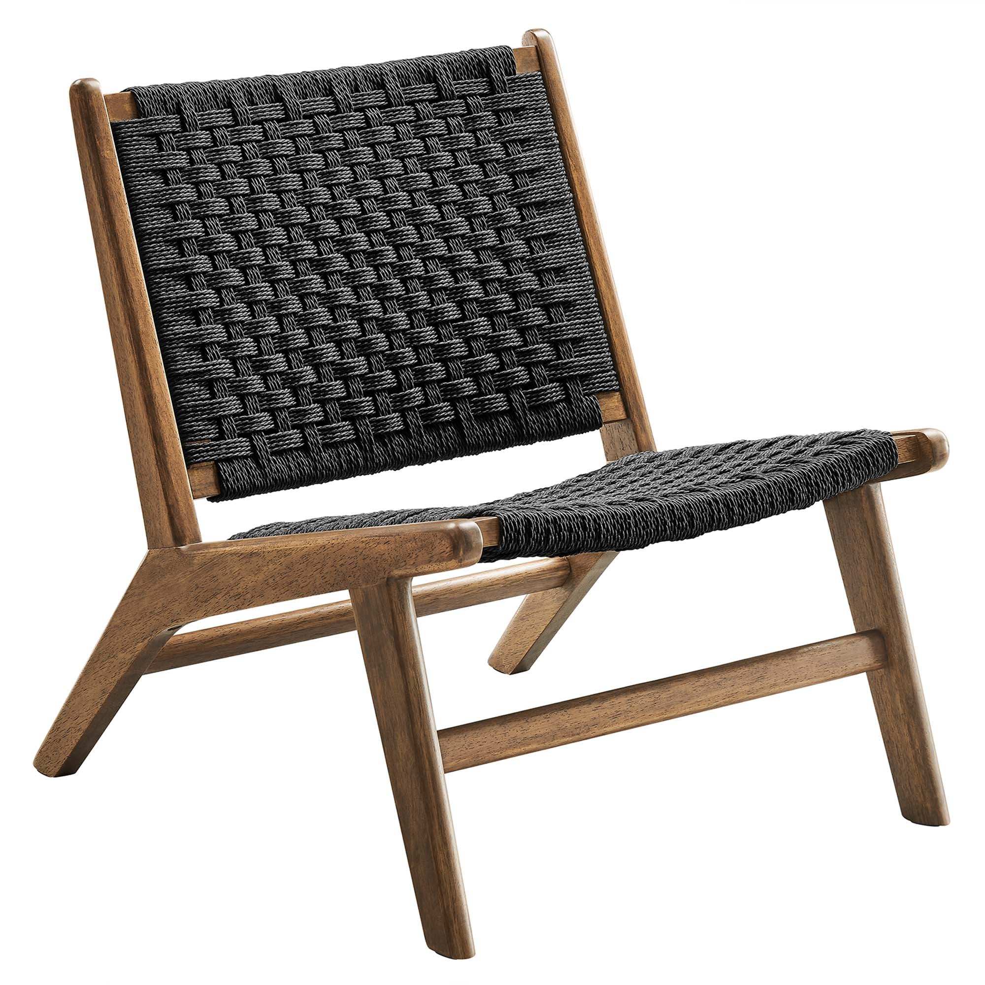 Saoirse Woven Rope Wood Accent Lounge Chair by Modway - Best Buy Furniture