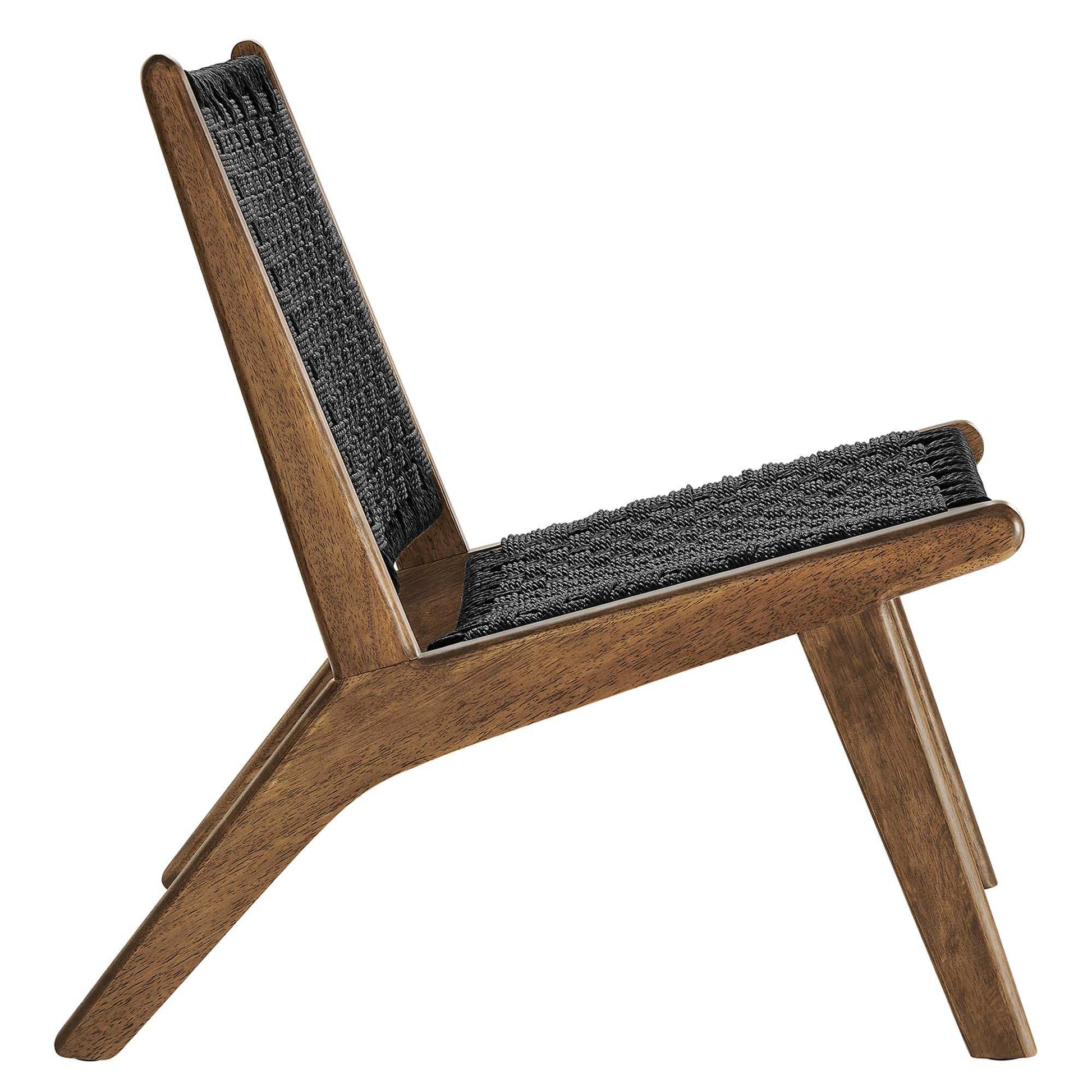 Saoirse Woven Rope Wood Accent Lounge Chair by Modway - Best Buy Furniture