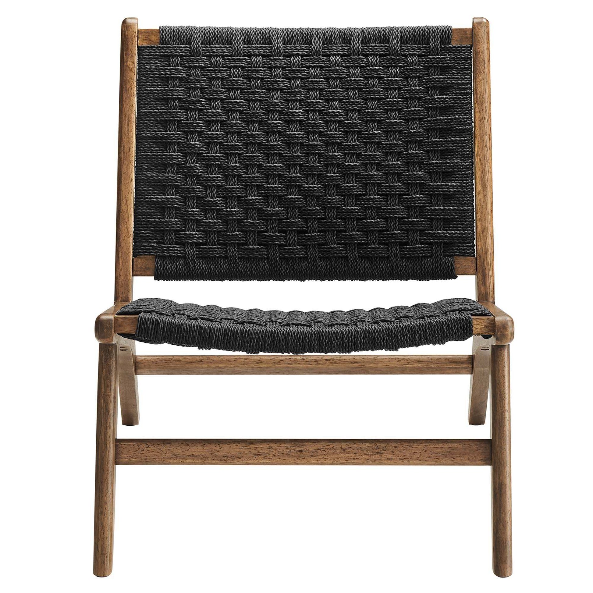 Saoirse Woven Rope Wood Accent Lounge Chair by Modway - Best Buy Furniture