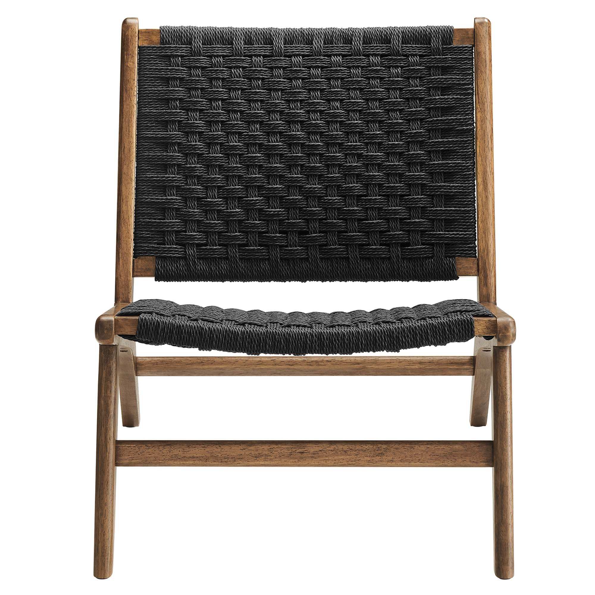 Saoirse Woven Rope Wood Accent Lounge Chair by Modway - Best Buy Furniture