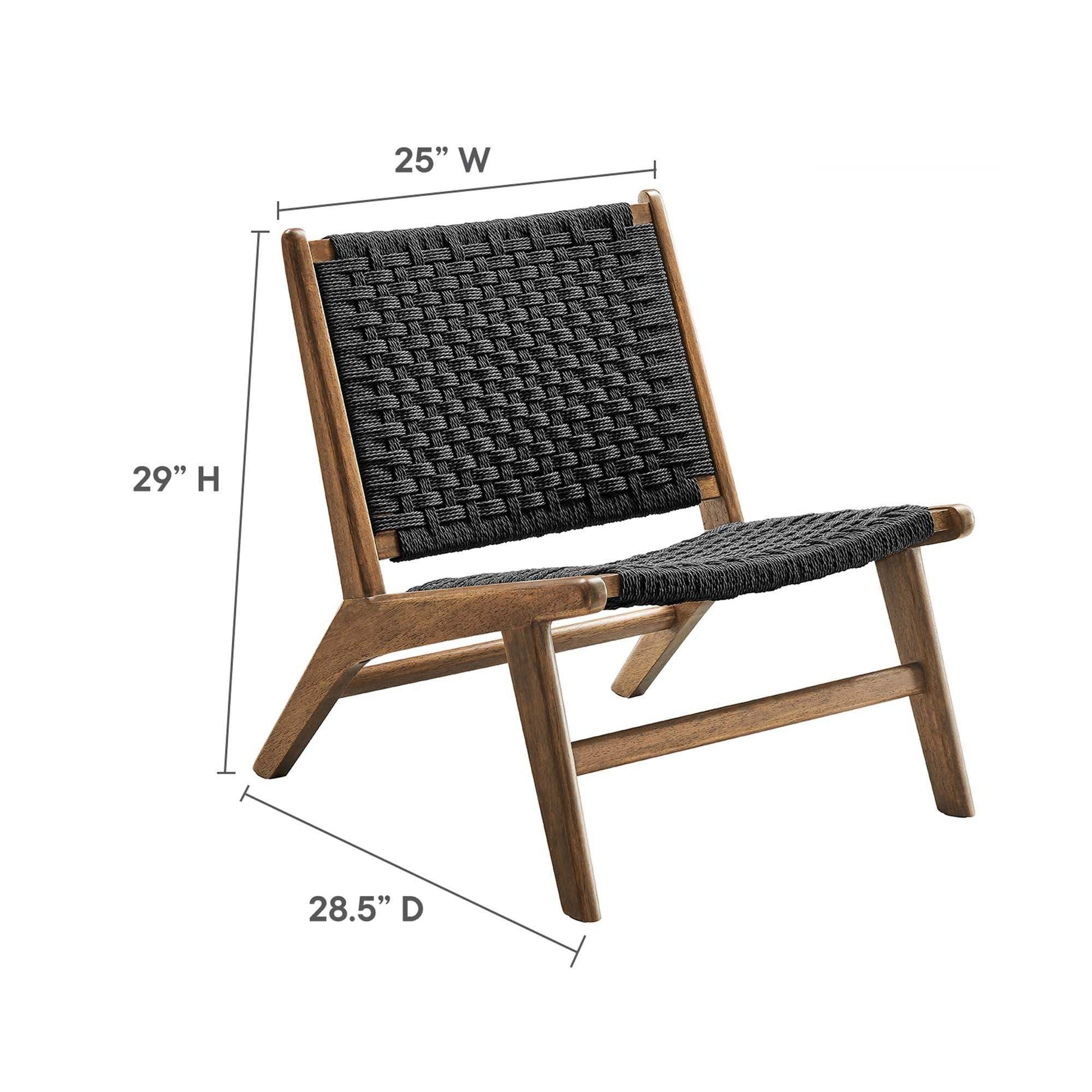 Saoirse Woven Rope Wood Accent Lounge Chair by Modway - Best Buy Furniture