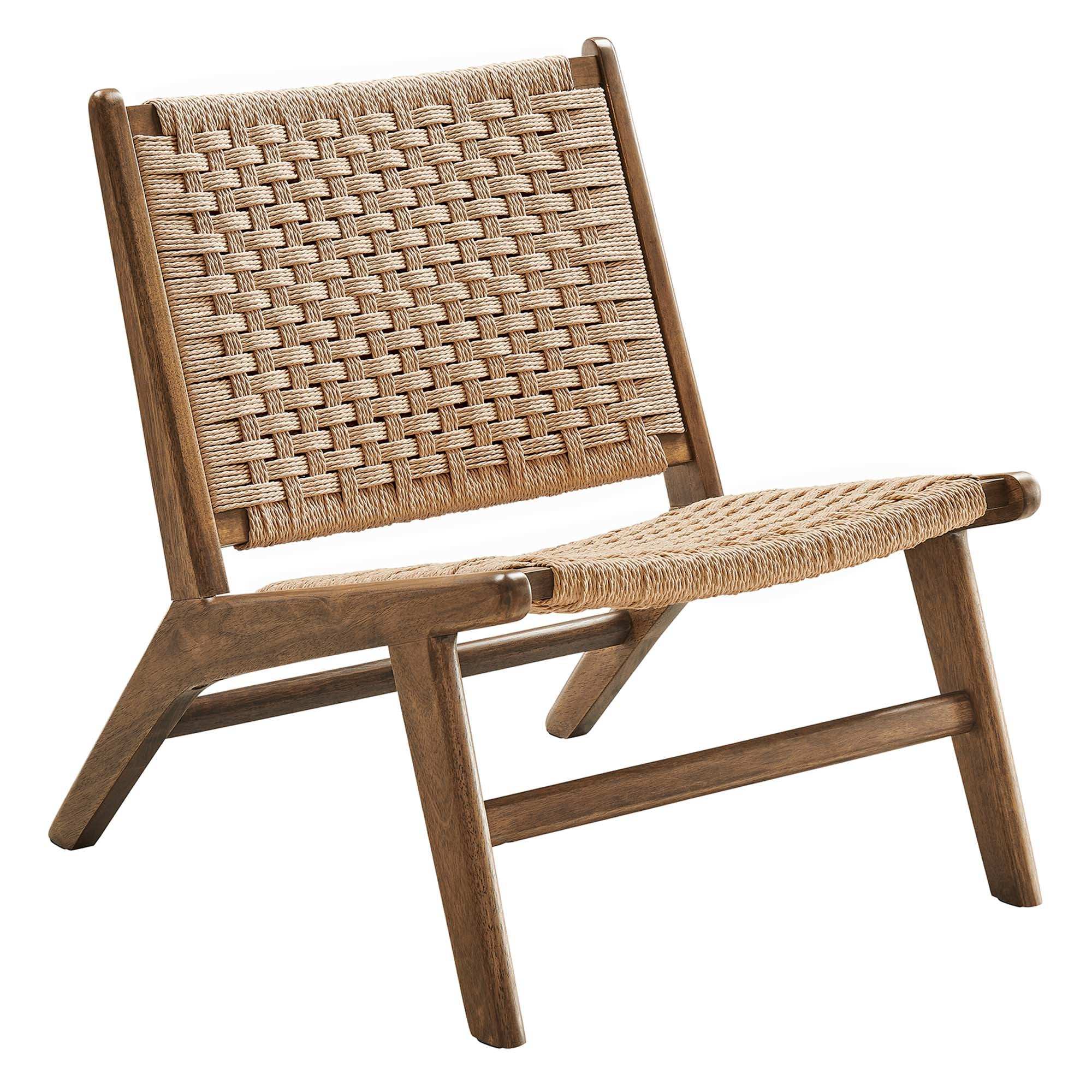 Saoirse Woven Rope Wood Accent Lounge Chair by Modway - Best Buy Furniture