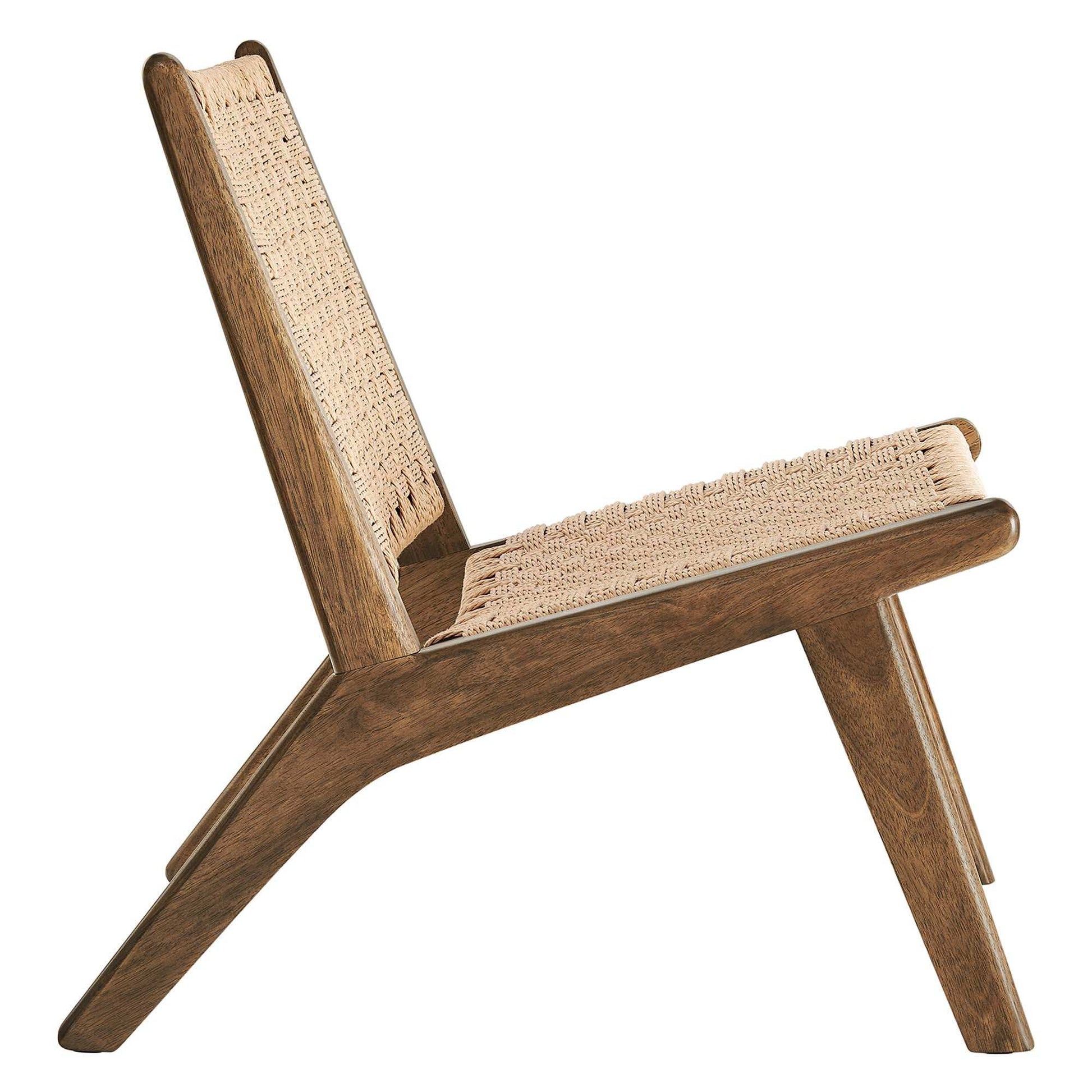 Saoirse Woven Rope Wood Accent Lounge Chair by Modway - Best Buy Furniture
