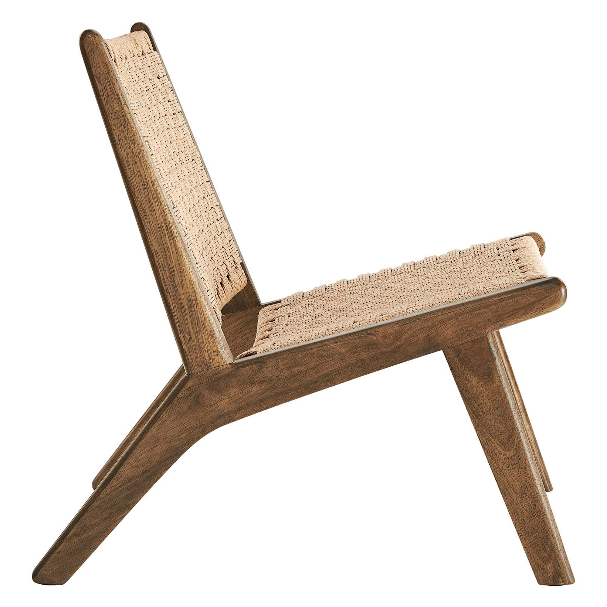 Saoirse Woven Rope Wood Accent Lounge Chair by Modway - Best Buy Furniture