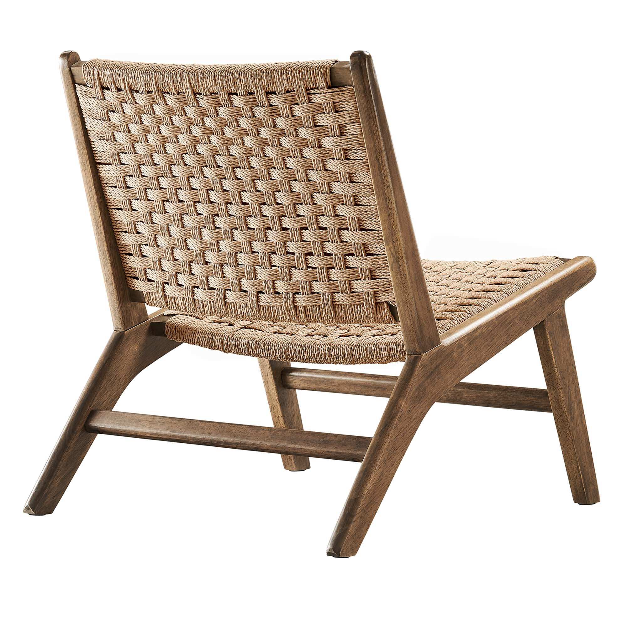 Saoirse Woven Rope Wood Accent Lounge Chair by Modway - Best Buy Furniture