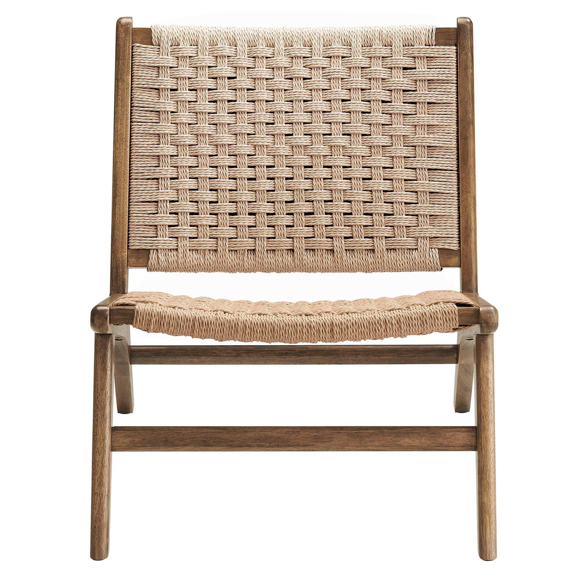 Saoirse Woven Rope Wood Accent Lounge Chair by Modway - Best Buy Furniture