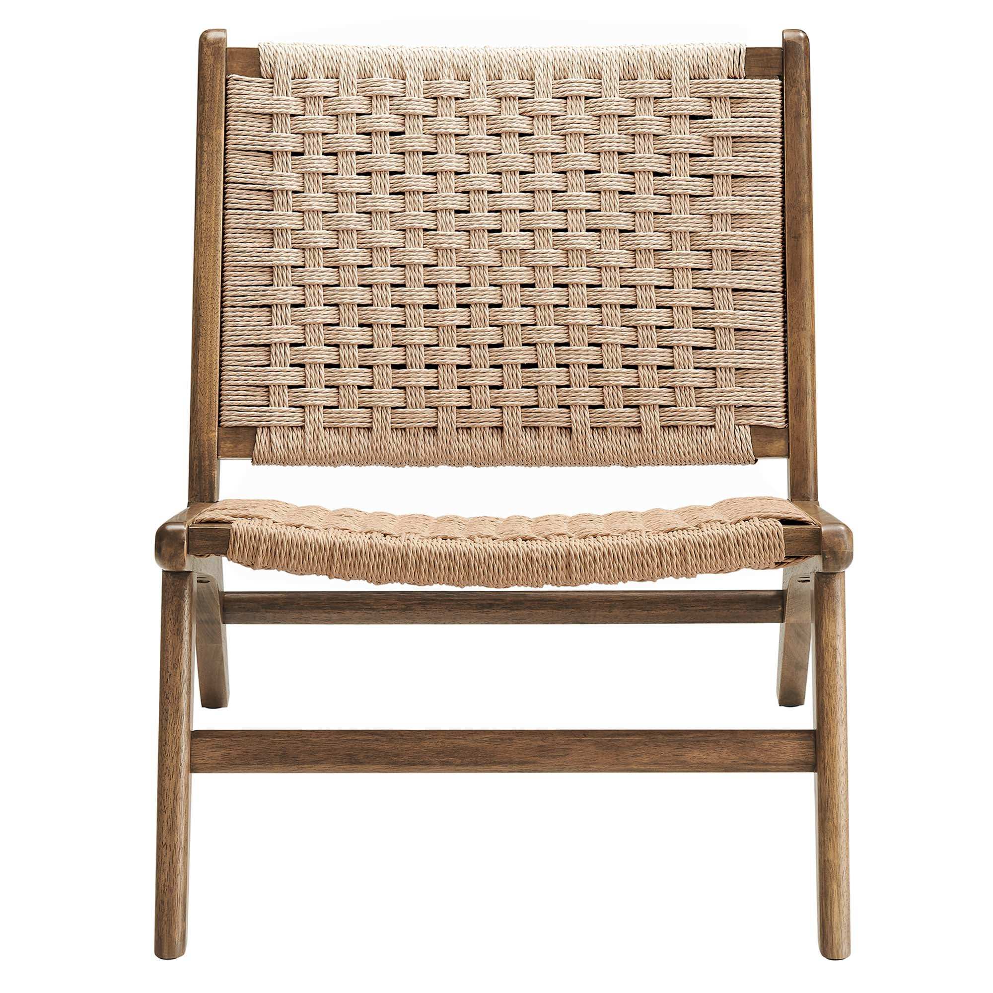 Saoirse Woven Rope Wood Accent Lounge Chair by Modway - Best Buy Furniture