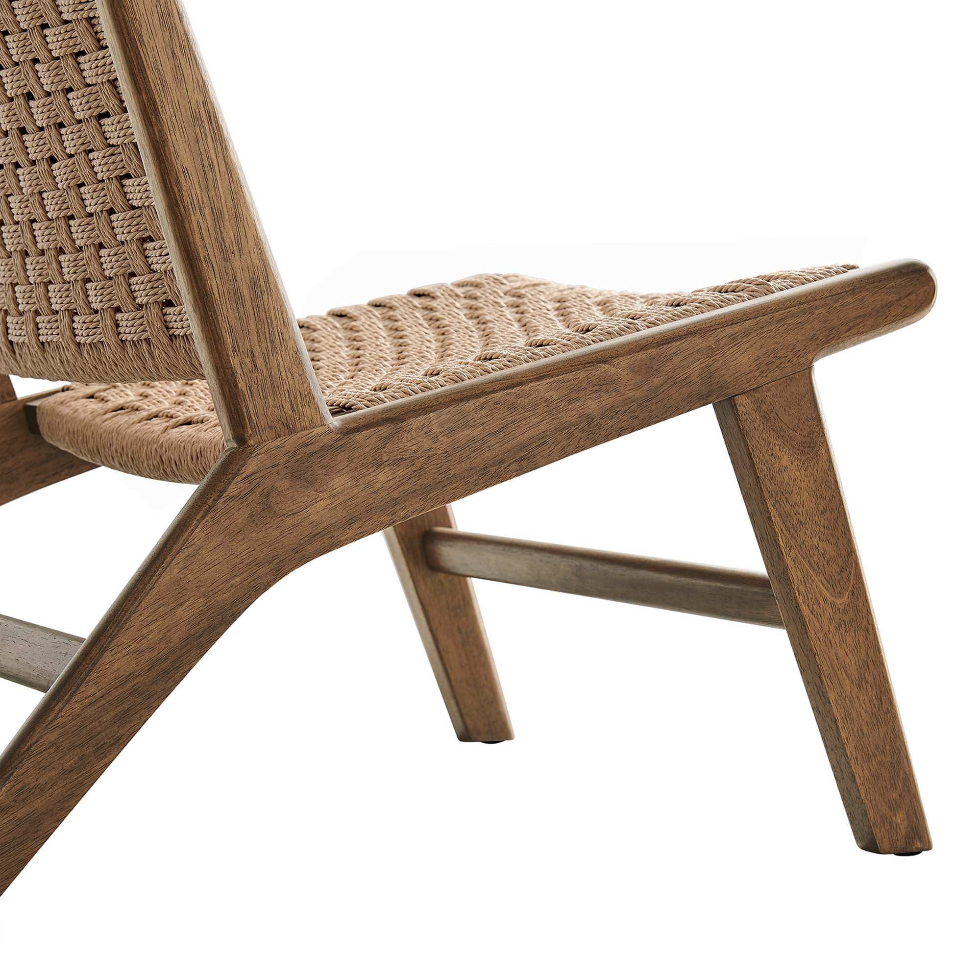 Saoirse Woven Rope Wood Accent Lounge Chair by Modway - Best Buy Furniture