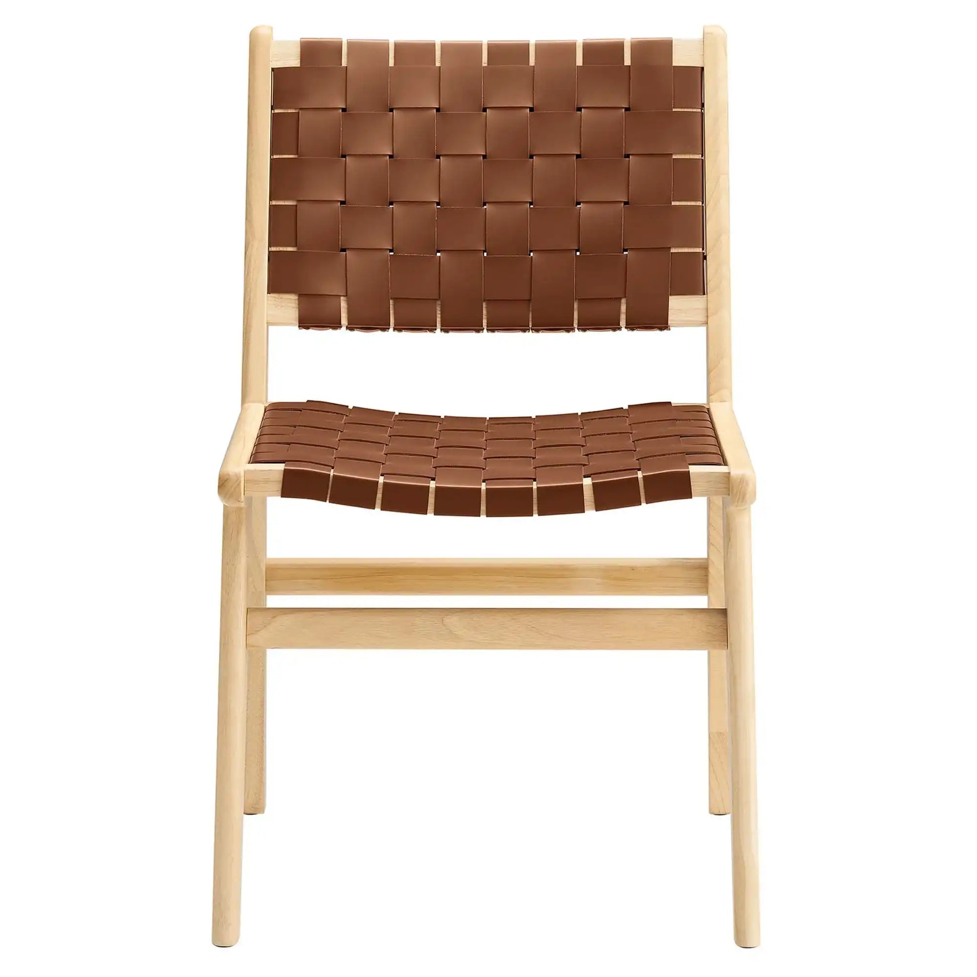 Saoirse Leather Wood Dining Side Chair Set of 2 by Modway - Best Buy Furniture