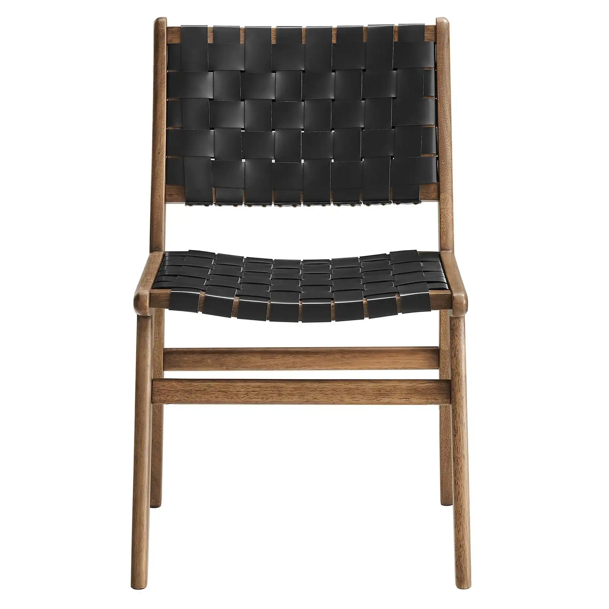 Saoirse Leather Wood Dining Side Chair Set of 2 by Modway - Best Buy Furniture