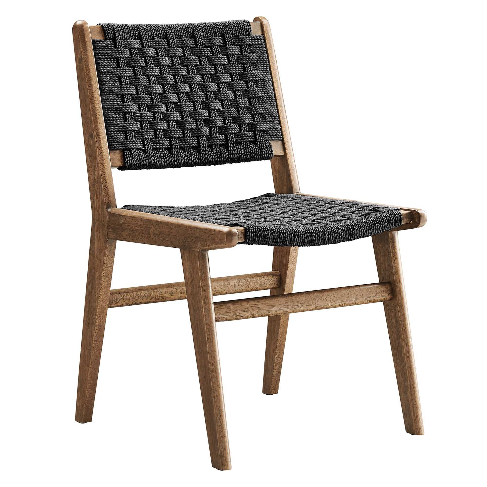 Saoirse Woven Rope Wood Dining Side Chair Set of 2 by Modway - Best Buy Furniture