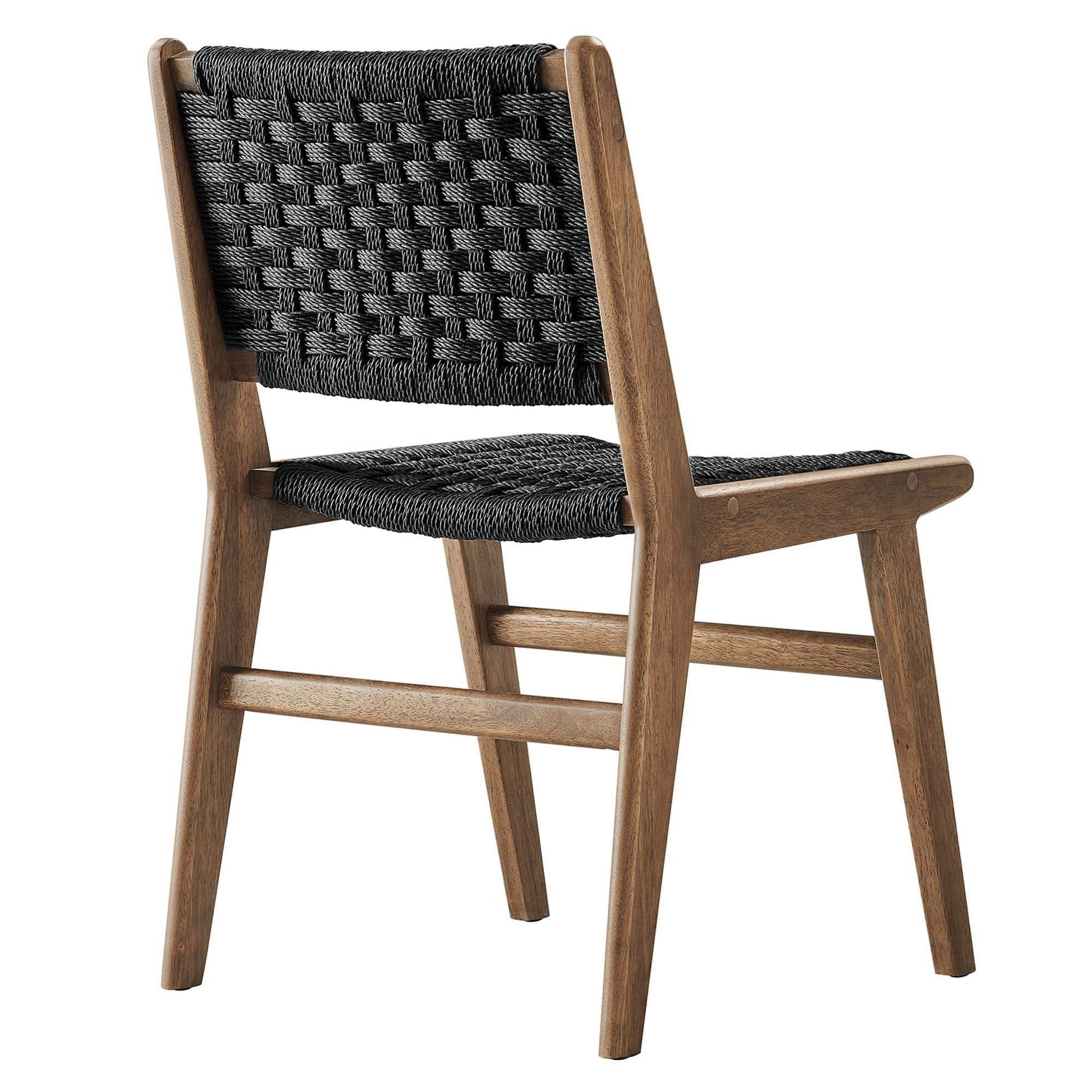 Saoirse Woven Rope Wood Dining Side Chair Set of 2 by Modway - Best Buy Furniture