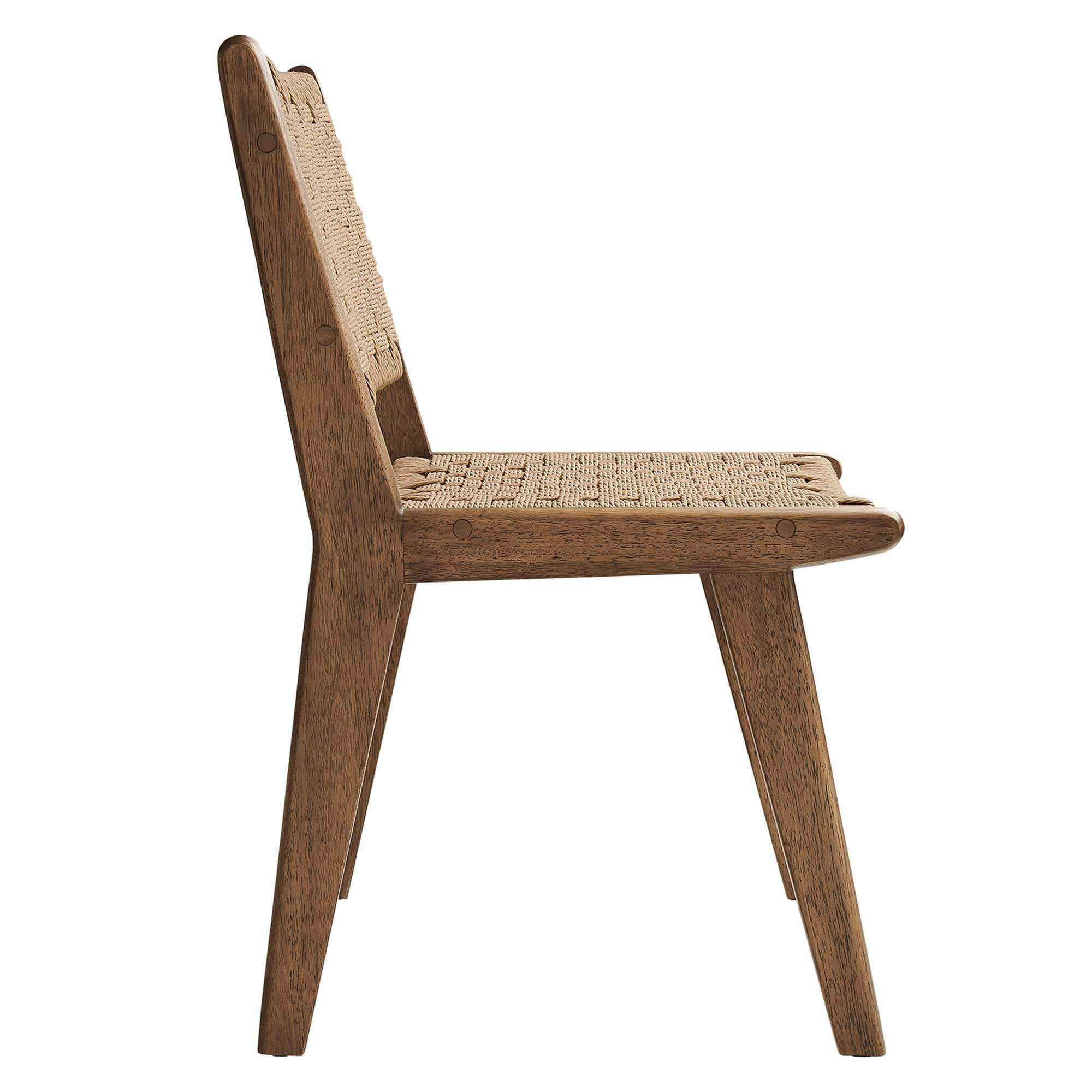 Saoirse Woven Rope Wood Dining Side Chair Set of 2 by Modway - Best Buy Furniture