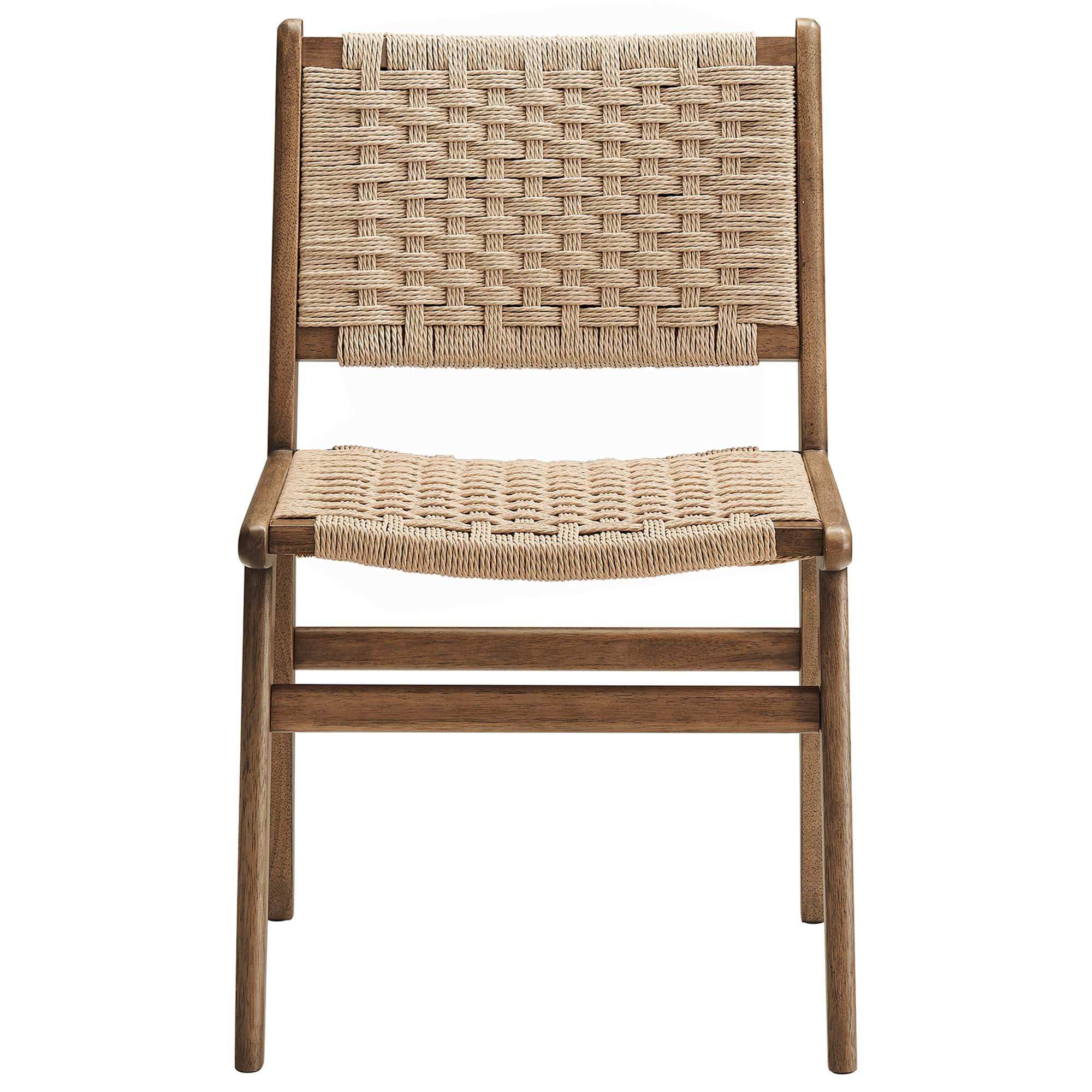 Saoirse Woven Rope Wood Dining Side Chair Set of 2 by Modway - Best Buy Furniture