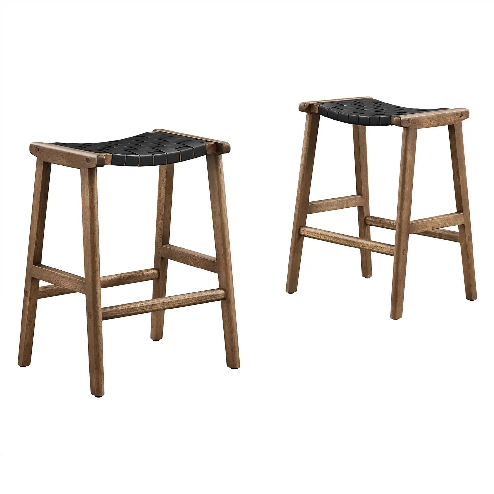 Saoirse Faux Leather Wood Counter Stool Set of 2 by Modway - Best Buy Furniture