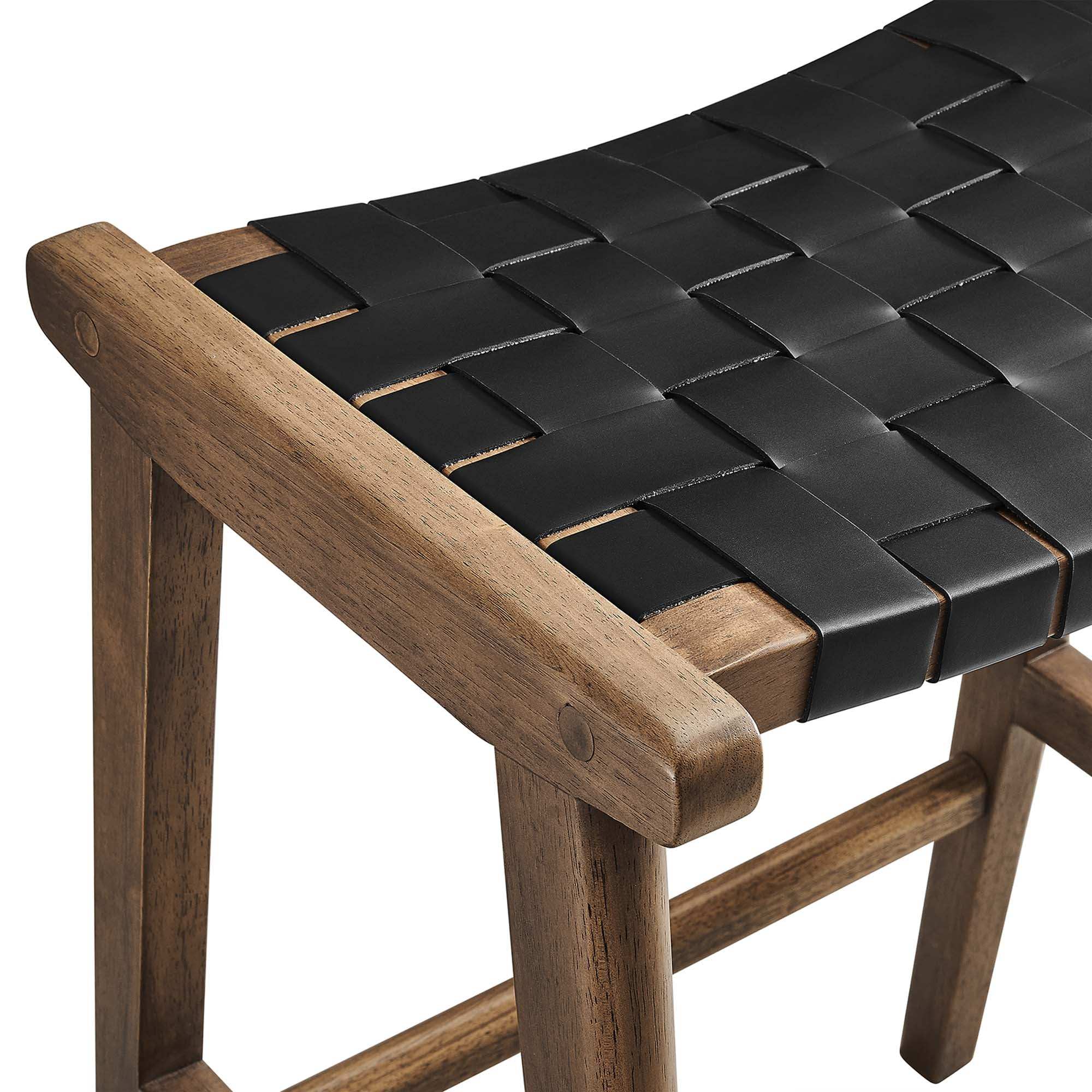 Saoirse Faux Leather Wood Counter Stool Set of 2 by Modway - Best Buy Furniture