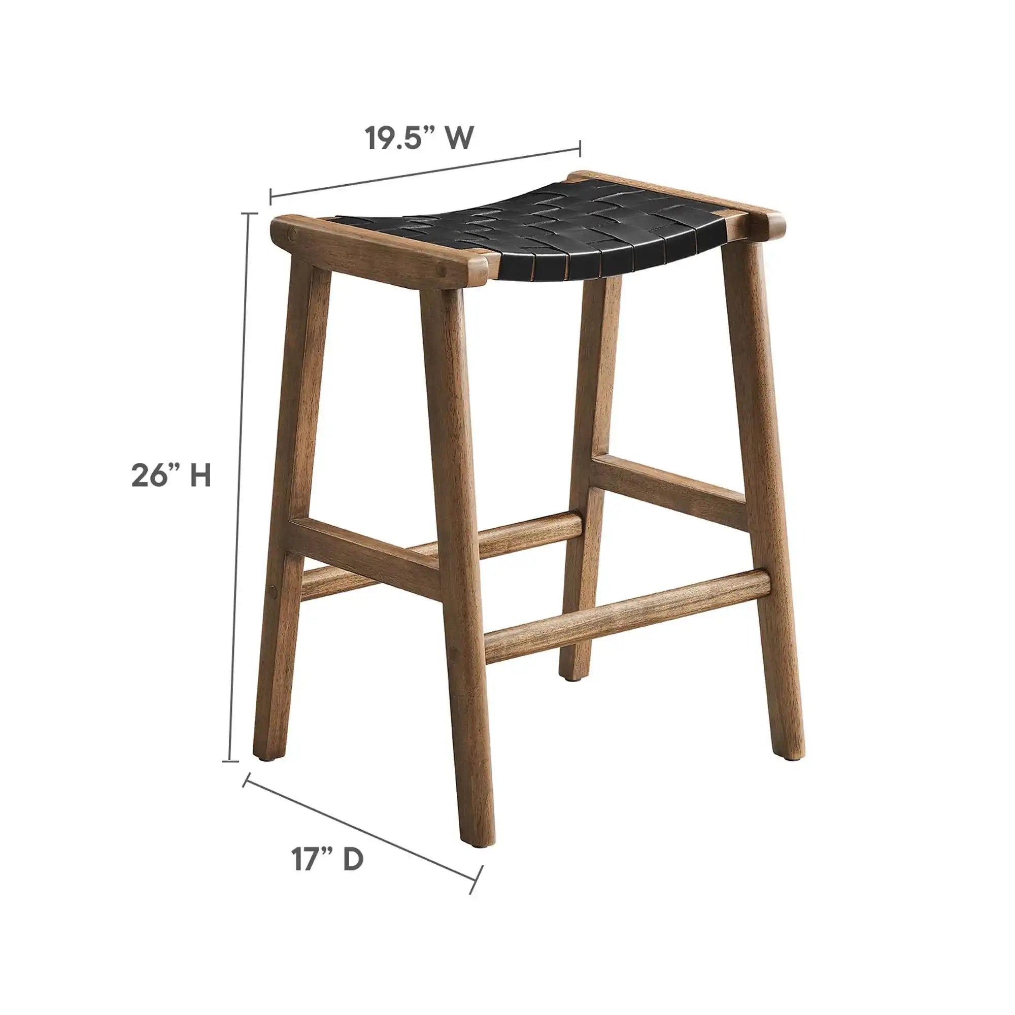 Saoirse Faux Leather Wood Counter Stool Set of 2 by Modway - Best Buy Furniture