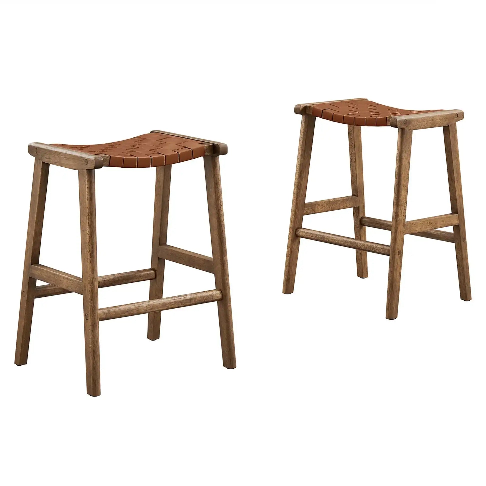 Saoirse Faux Leather Wood Counter Stool Set of 2 by Modway - Best Buy Furniture