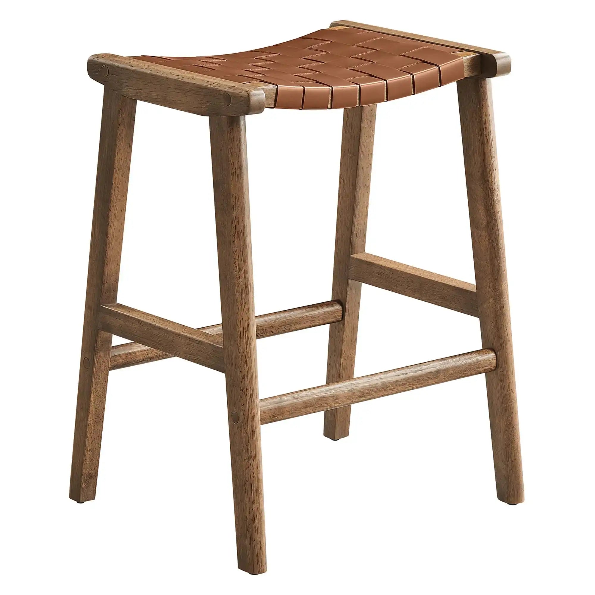 Saoirse Faux Leather Wood Counter Stool Set of 2 by Modway - Best Buy Furniture