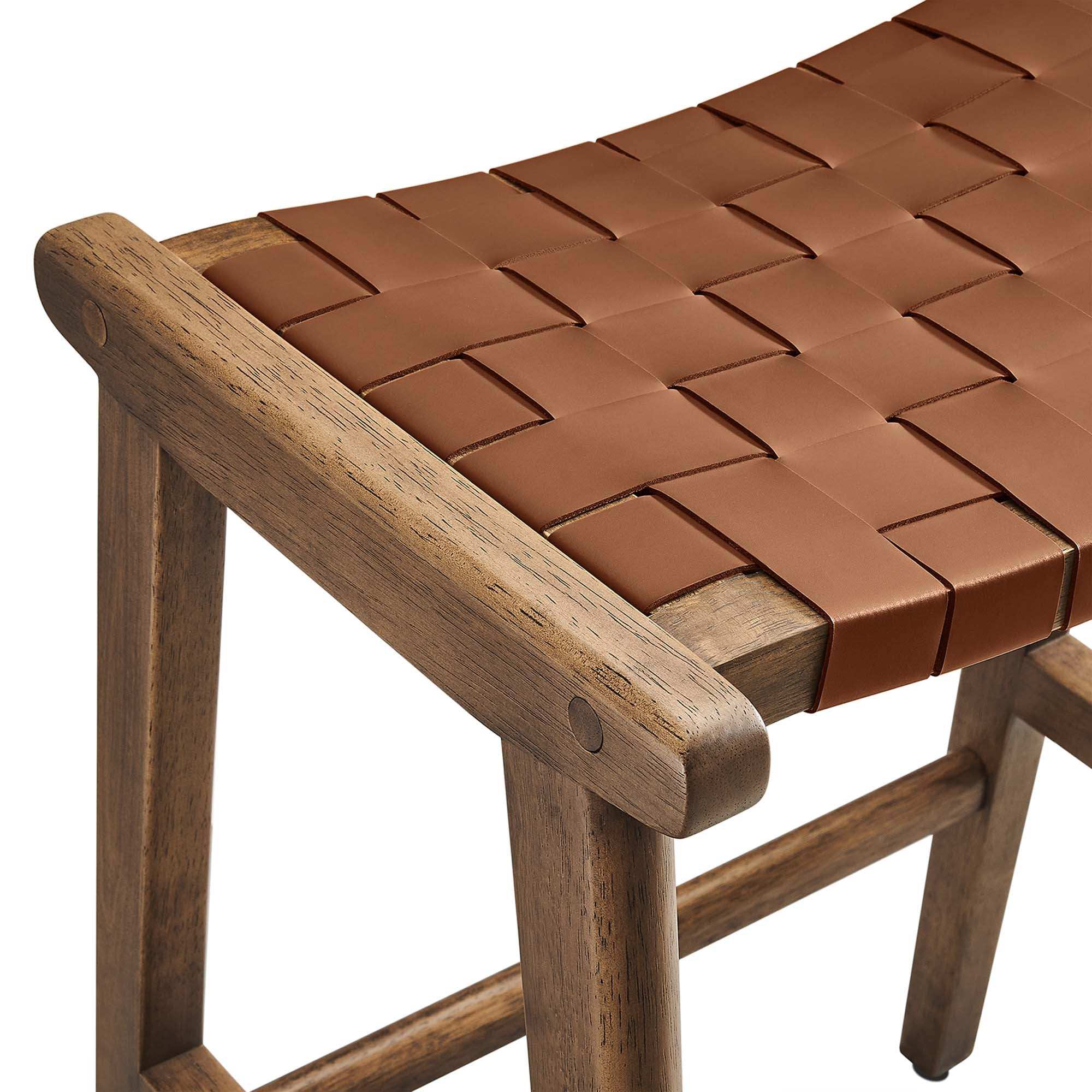 Saoirse Faux Leather Wood Counter Stool Set of 2 by Modway - Best Buy Furniture
