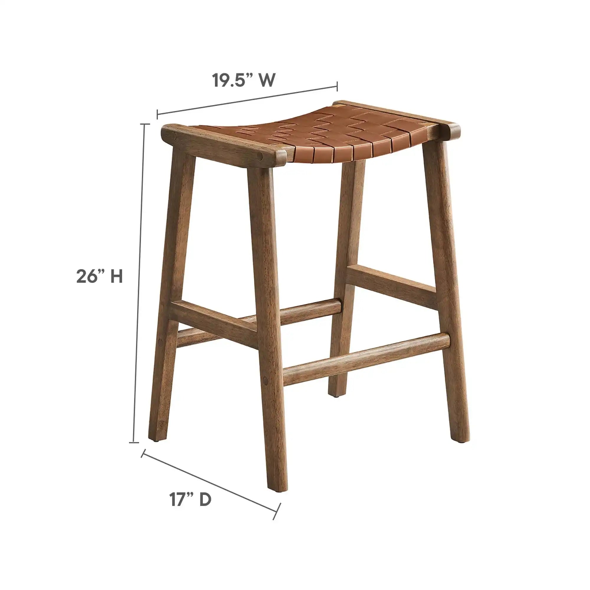 Saoirse Faux Leather Wood Counter Stool Set of 2 by Modway - Best Buy Furniture