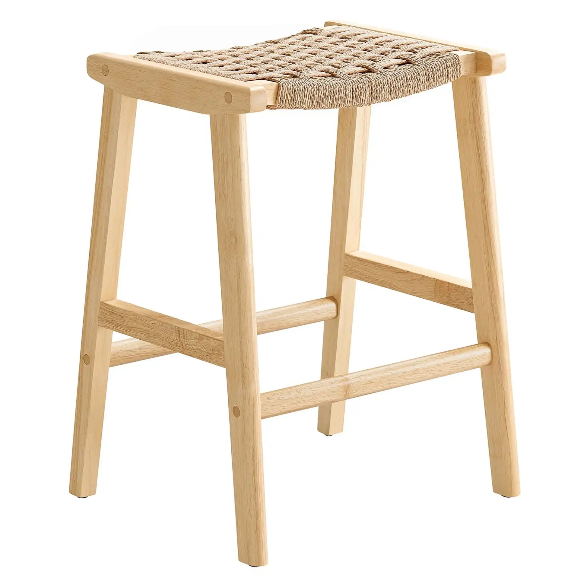 Saoirse Woven Rope Wood Counter Stool Set of 2 by Modway - Best Buy Furniture