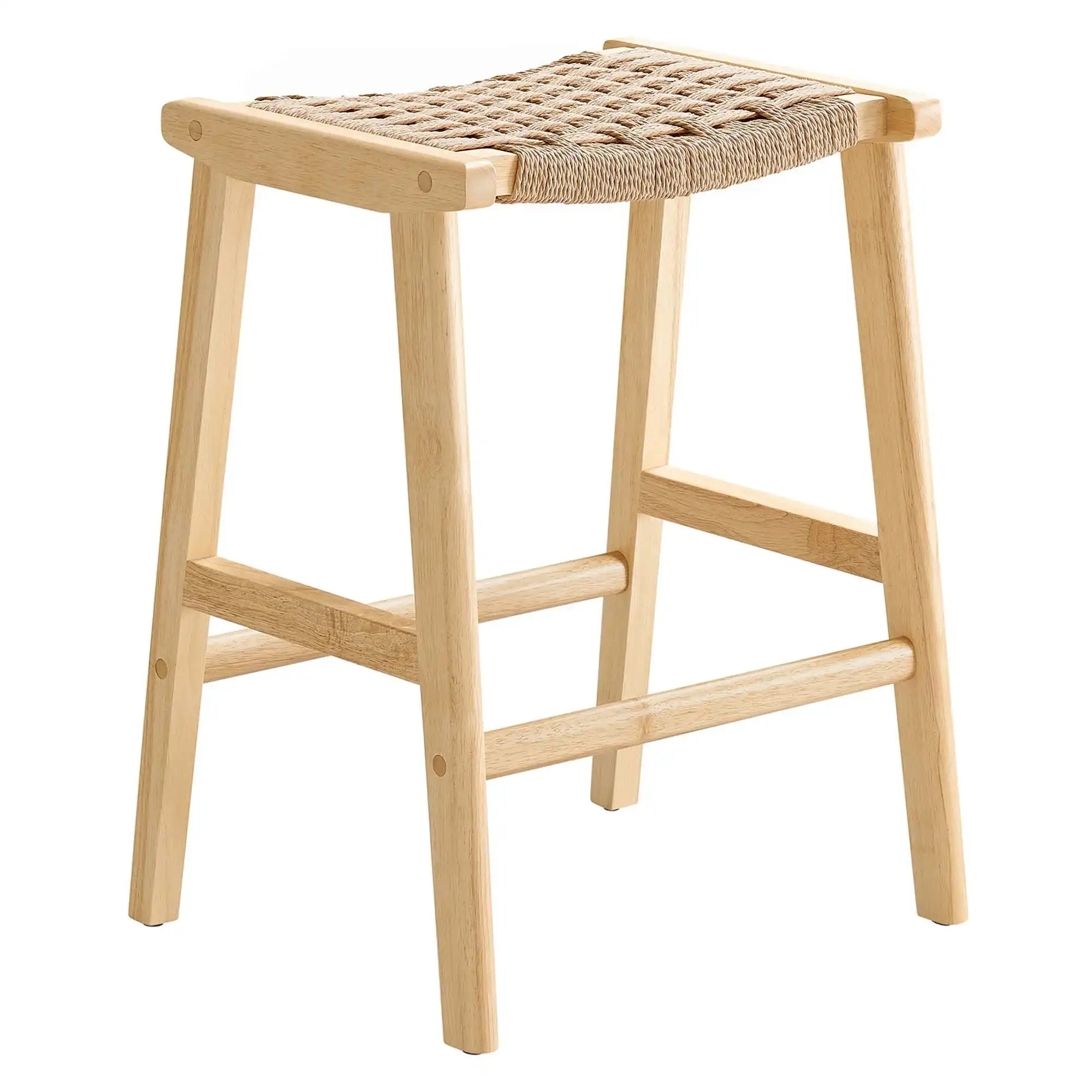 Saoirse Woven Rope Wood Counter Stool Set of 2 by Modway - Best Buy Furniture