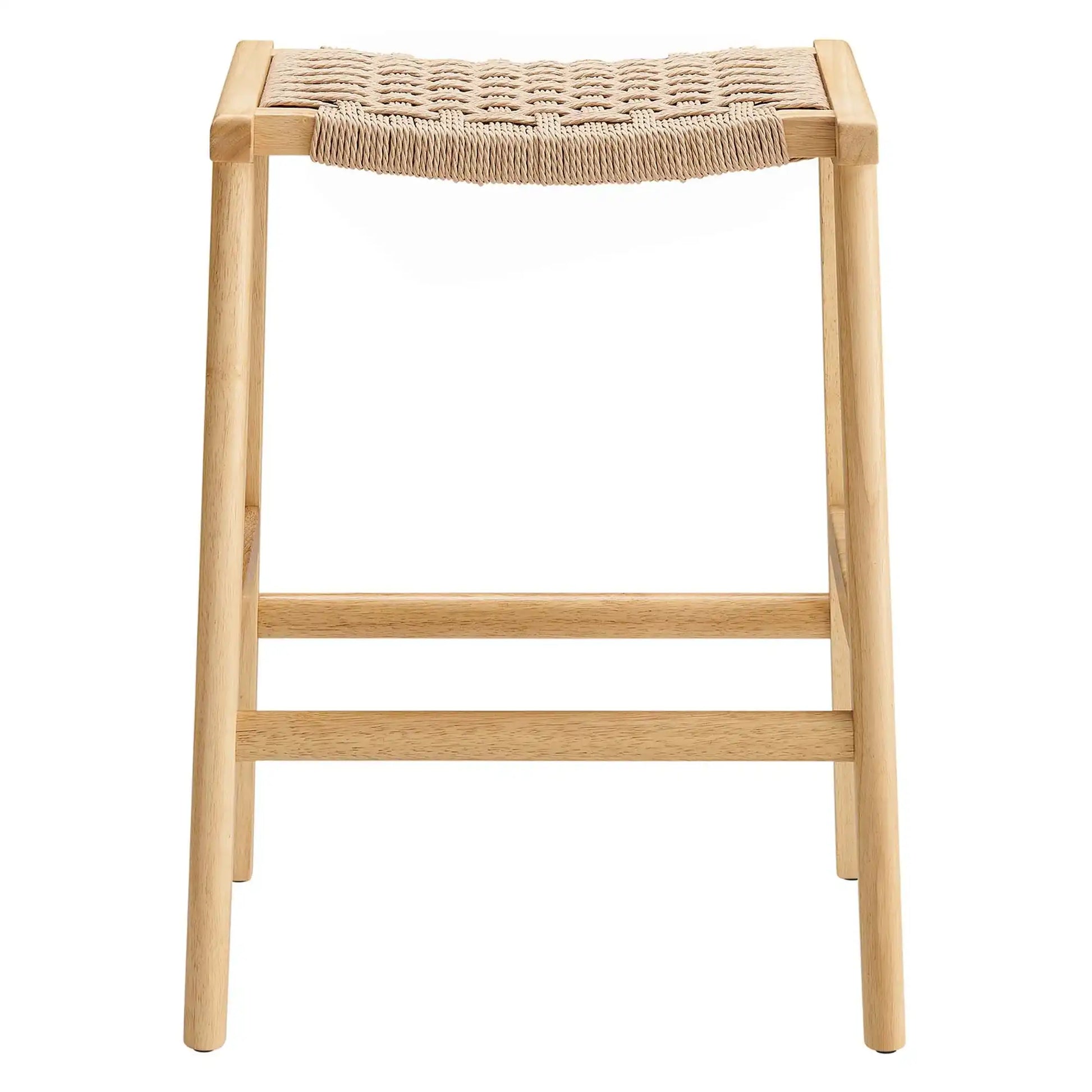 Saoirse Woven Rope Wood Counter Stool Set of 2 by Modway - Best Buy Furniture