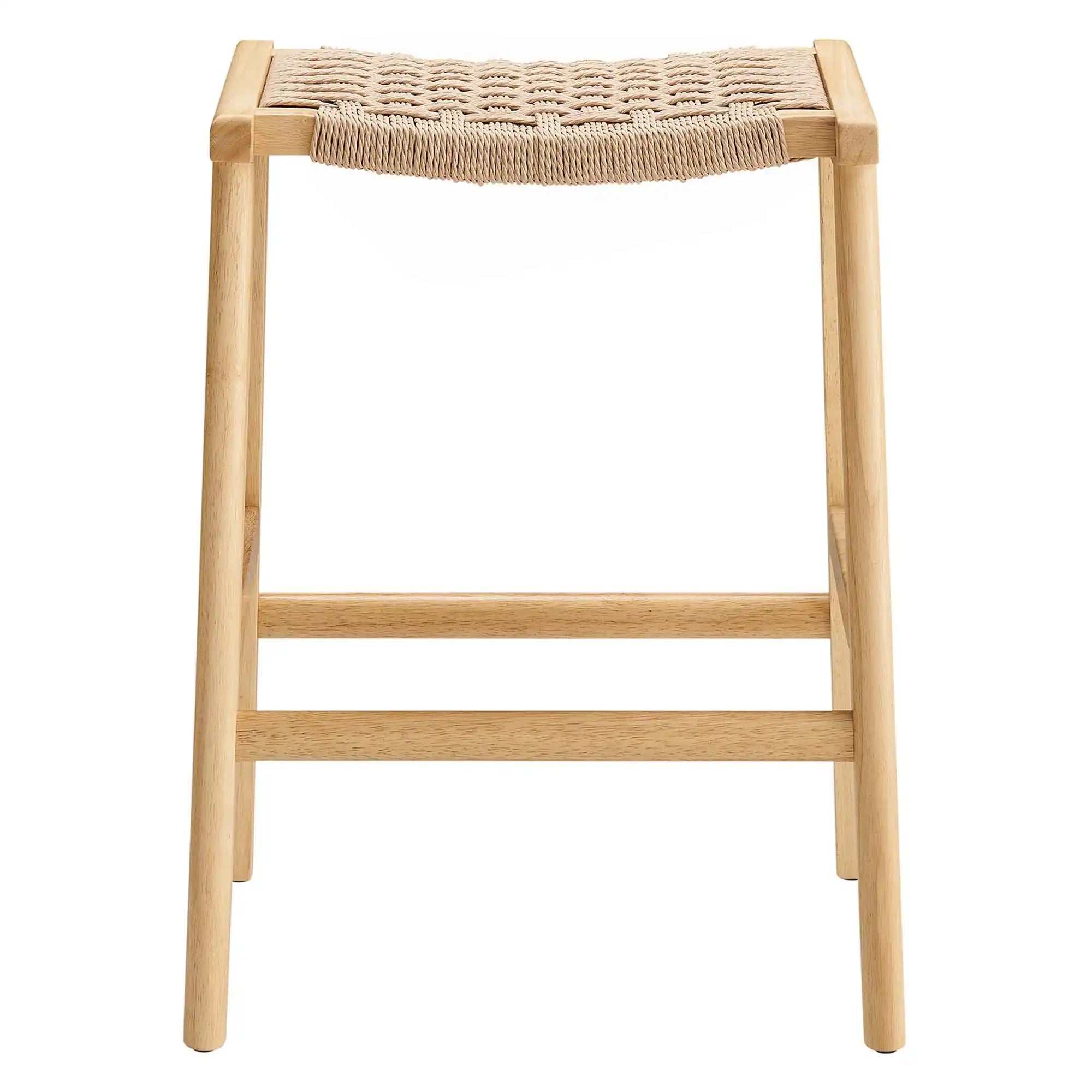Saoirse Woven Rope Wood Counter Stool Set of 2 by Modway - Best Buy Furniture